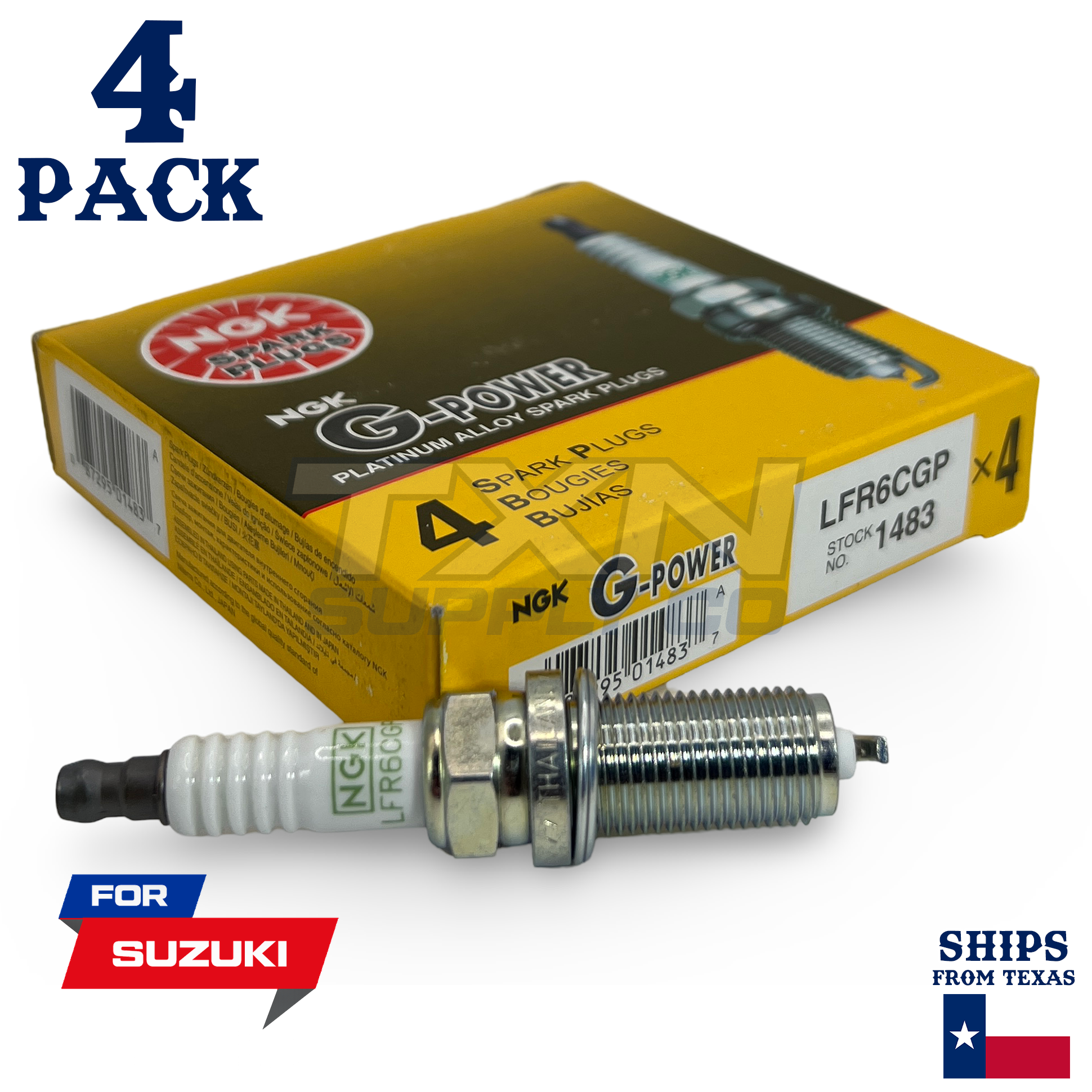 4 Pack NGK G-Power Spark Plugs 2011-2012 for Suzuki Kizashi 2.4L L4 - Image 1