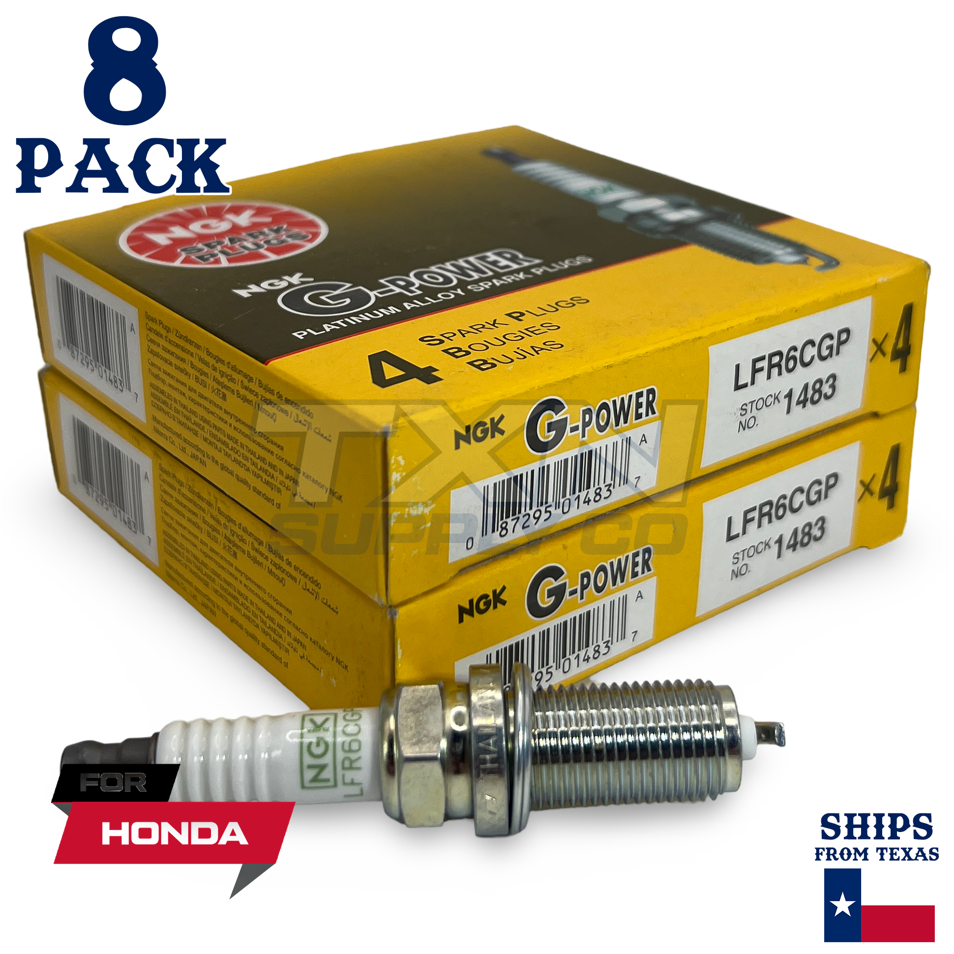8 Pack NGK G-Power Spark Plugs 2011 for Honda Civic 1.3L L4