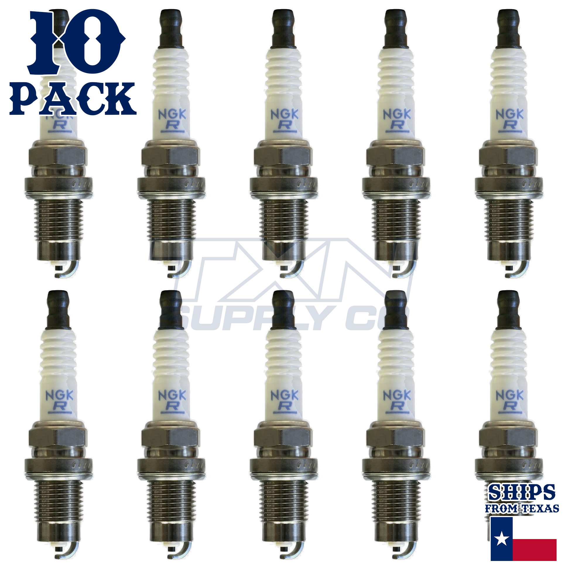 10 Pack NGK 1598 Spark Plugs FR2B-D - Image 2
