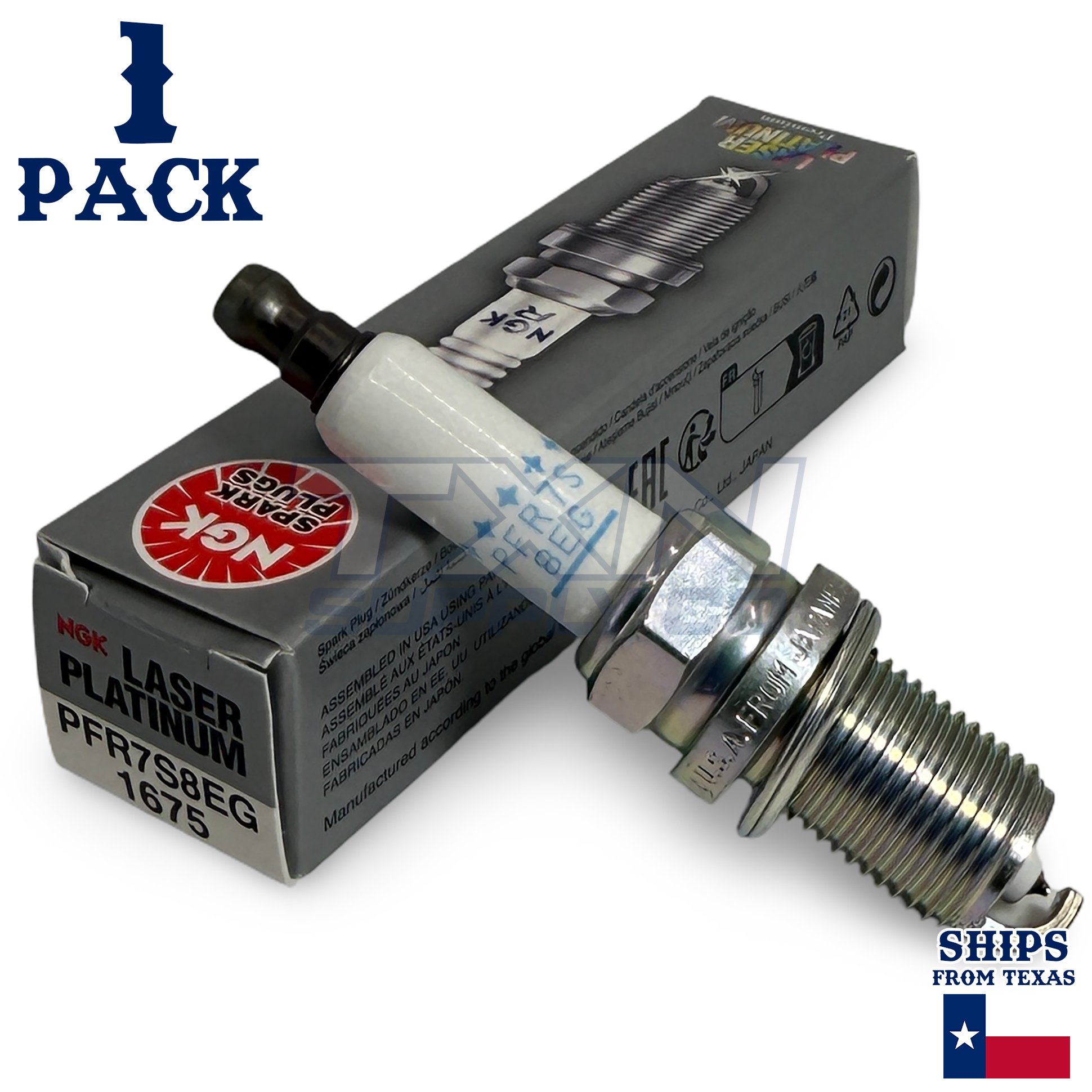 1 Pack NGK V-Power 1675 Spark Plugs PFR7S8EG ps - Image 1