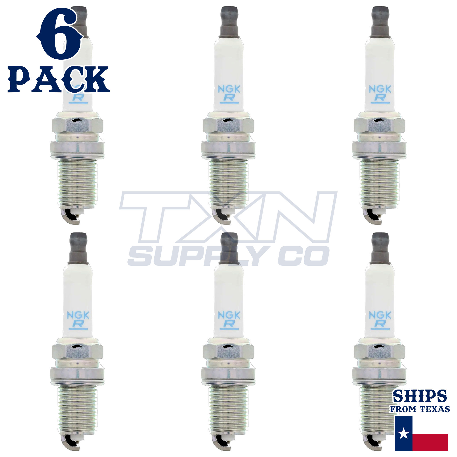 6 Pack NGK V-Power 1675 Spark Plugs PFR7S8EG - Image 1