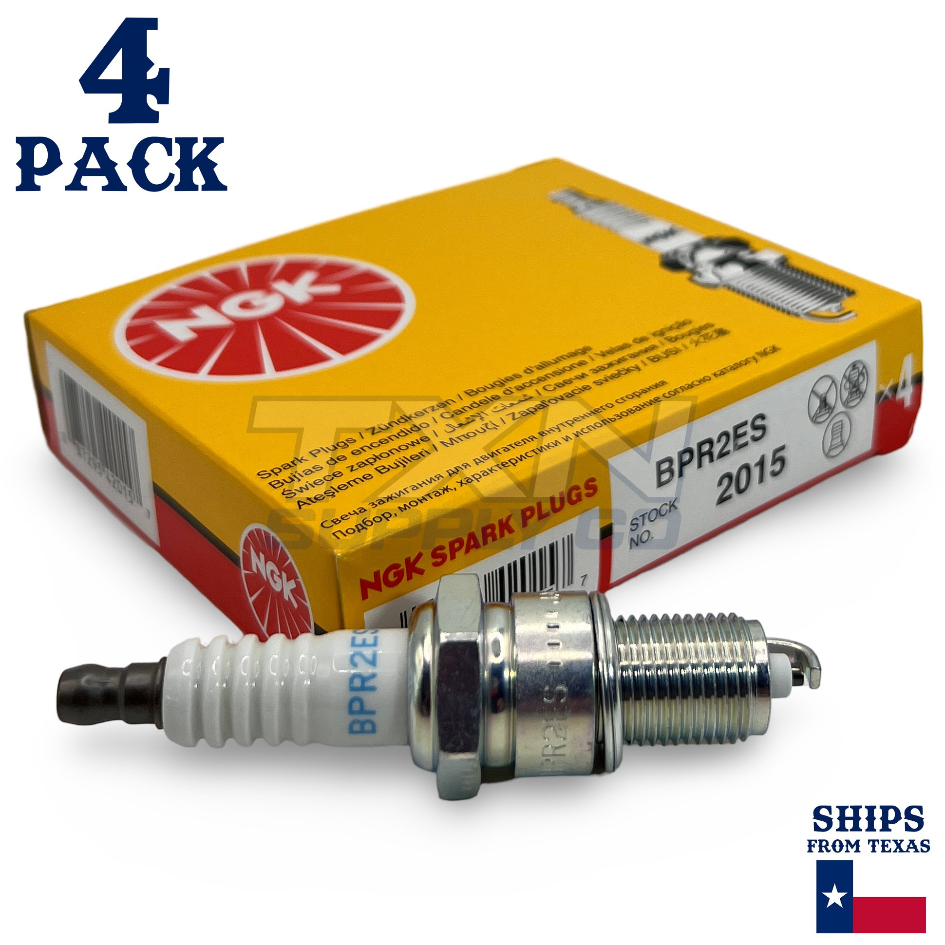 NGK 2264-4PK BPR2ES Standard Spark Plug, Box of 4 - Image 1