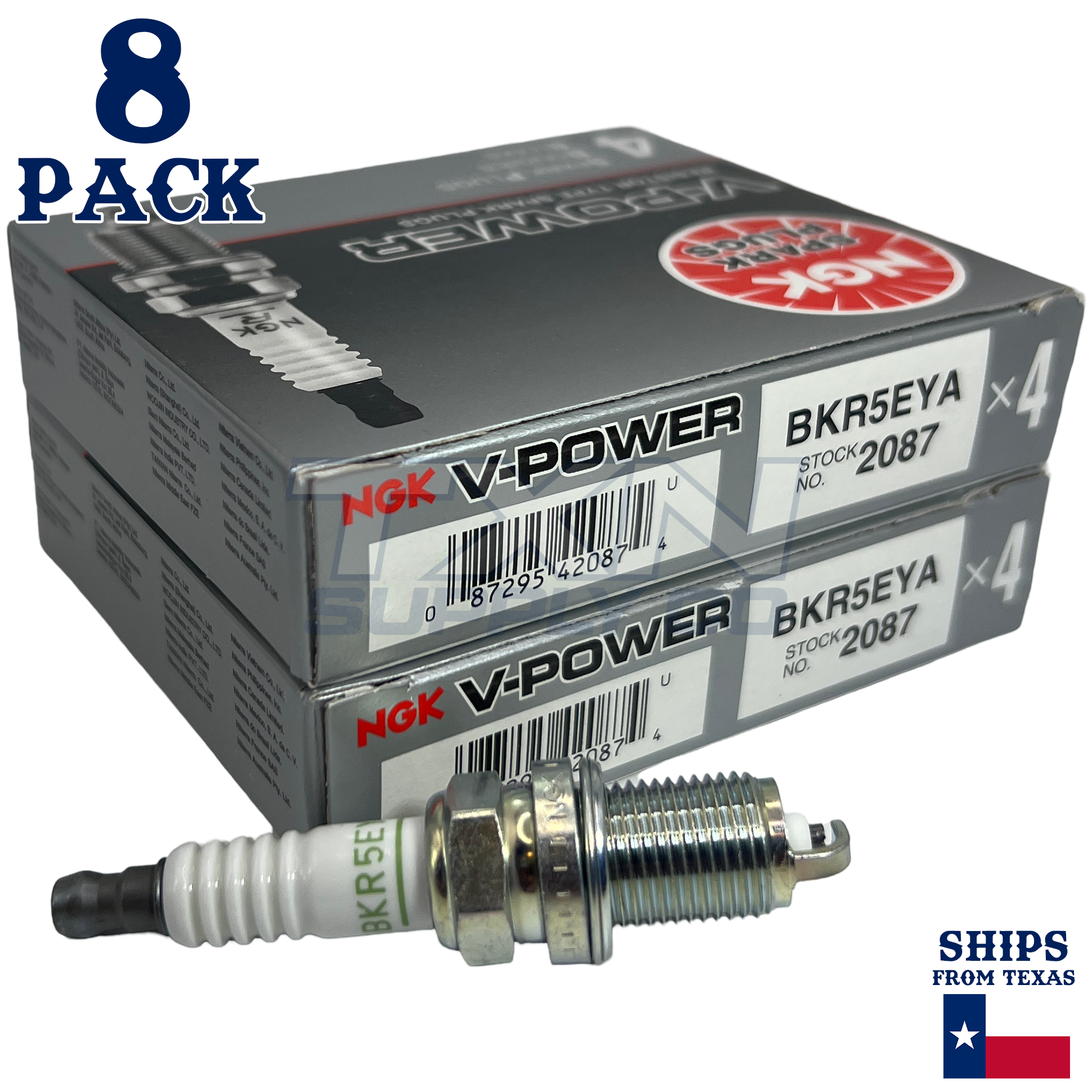 NGK 2087 Spark Plugs 8 Pack - Image 1