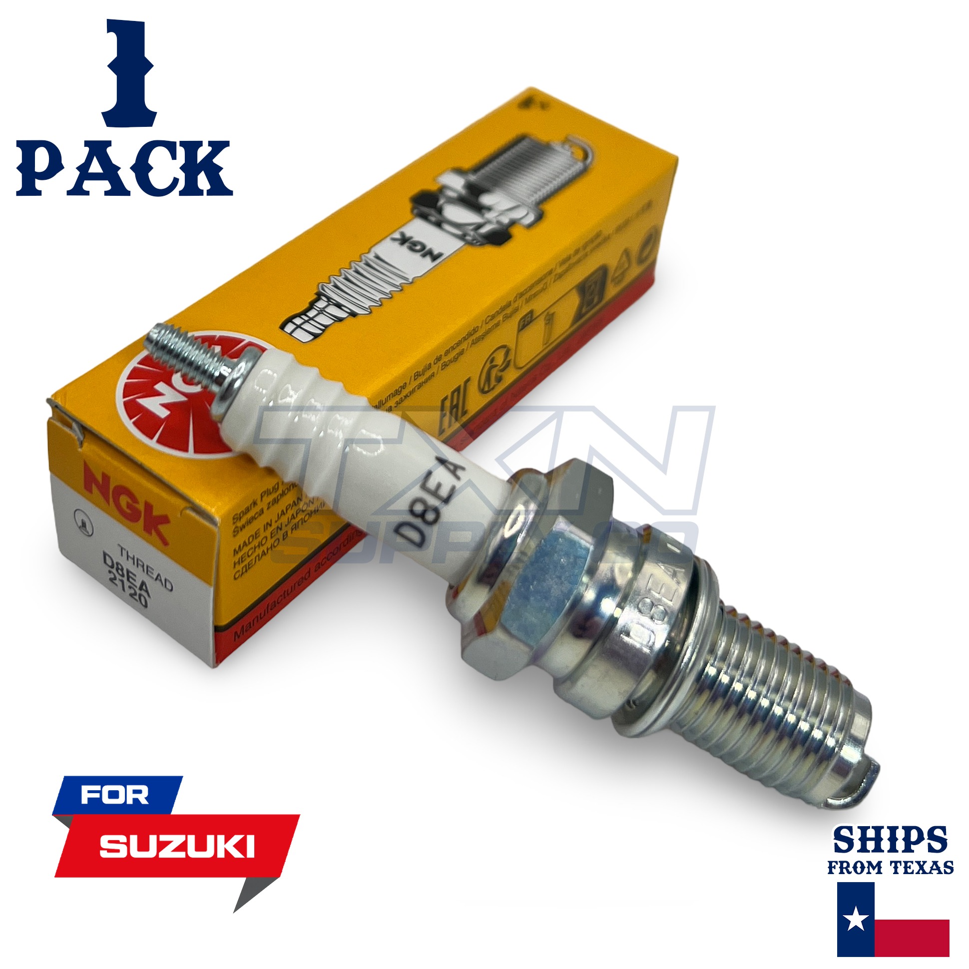 1 NGK Spark Plug - For FB 100 D Suzuki Motorcycle - Image 1