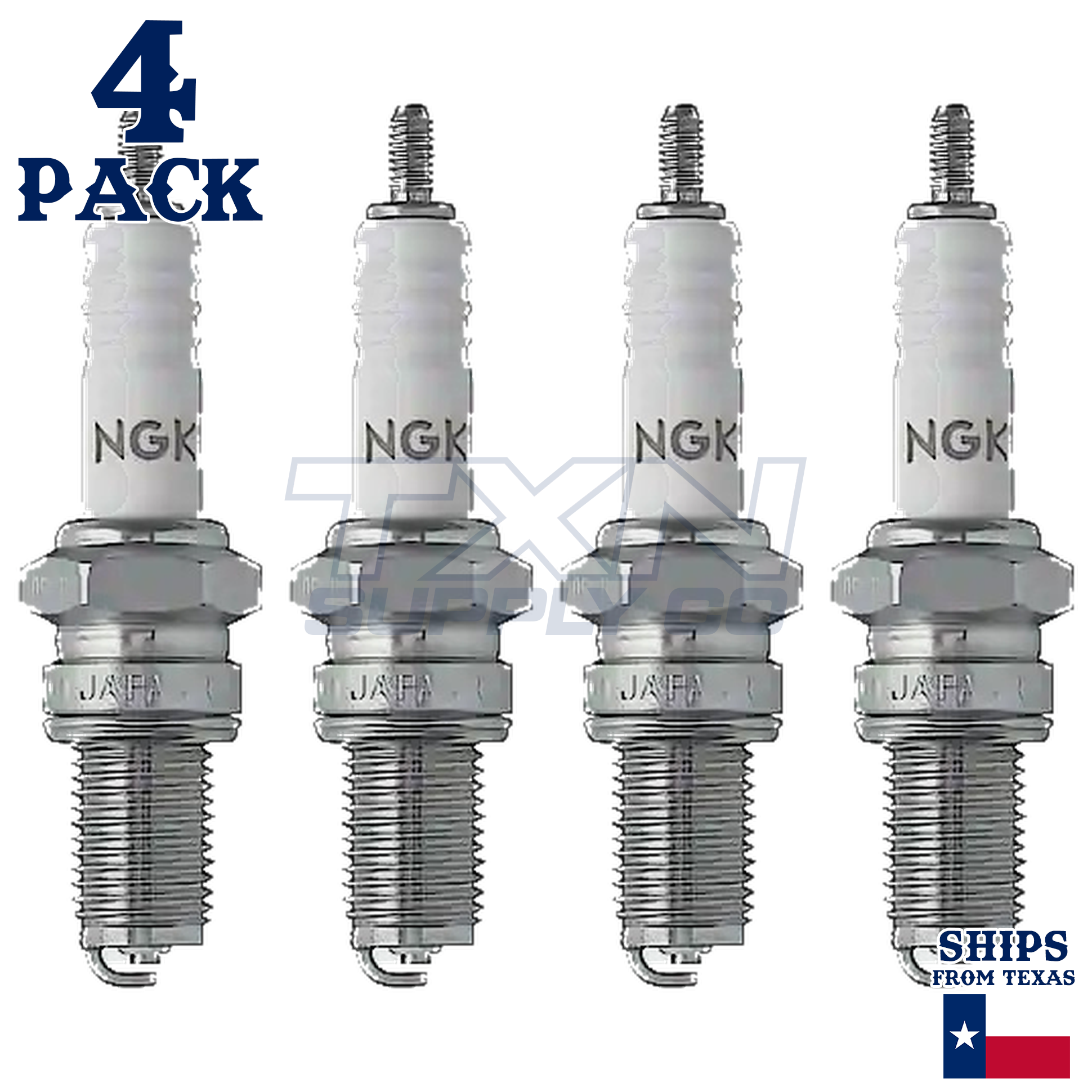 4 Pack NGK Spark Plug - For 1980-1981 Z 400 J (KZ400J) Kawasaki Motorcycle - Image 2