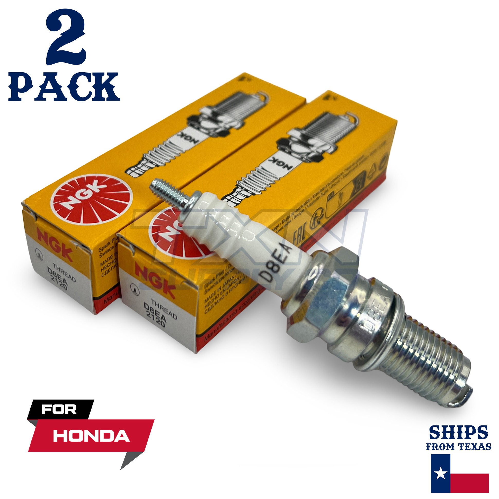 2 NGK Spark Plug - For CC 125 Honda Motorcycle - Image 1