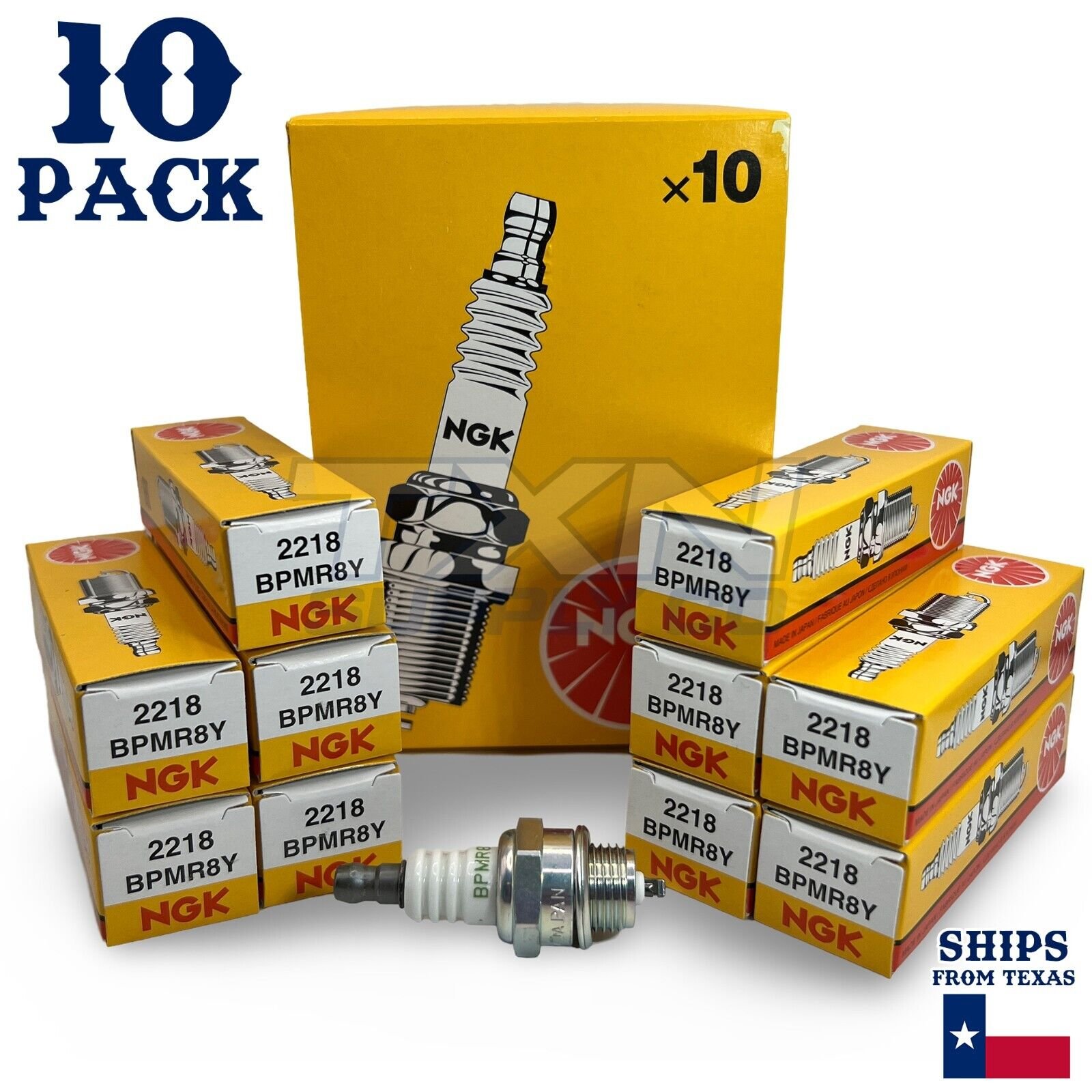 NGK 2218 Spark Plug BPMR8Y - 10 Pack - Image 1