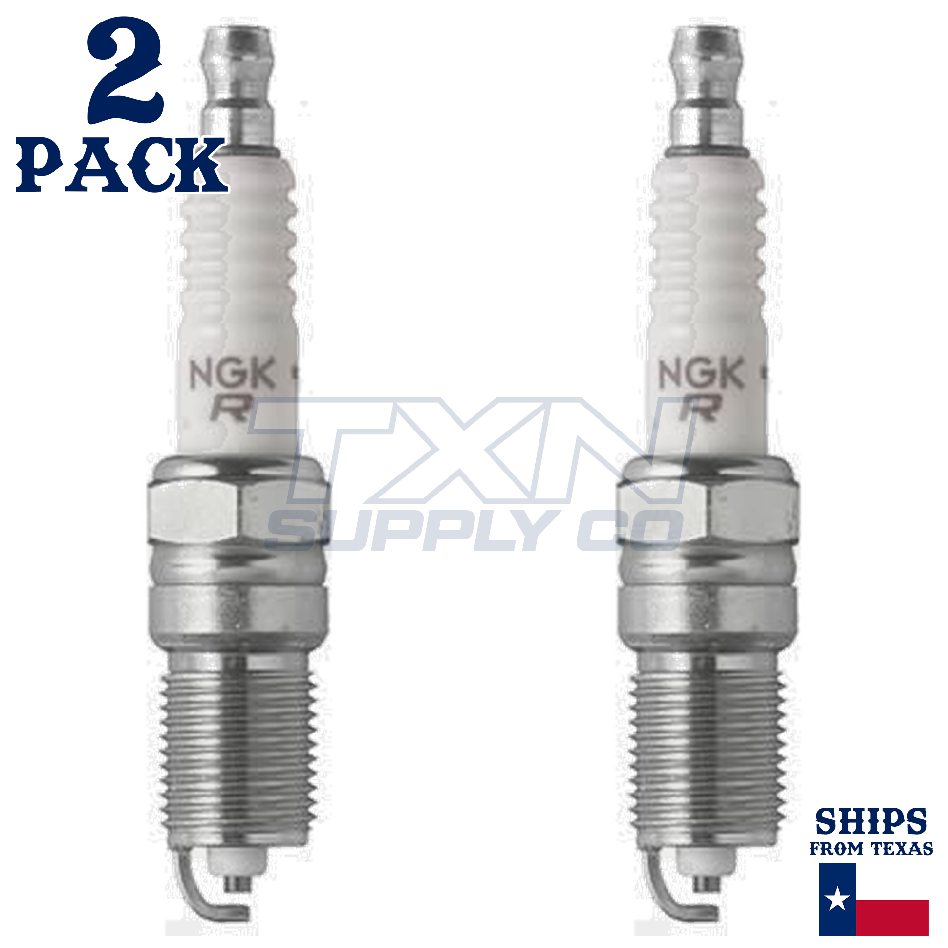 2 Pack NGK 2238 V-Power Spark Plugs TR5 - Image 2
