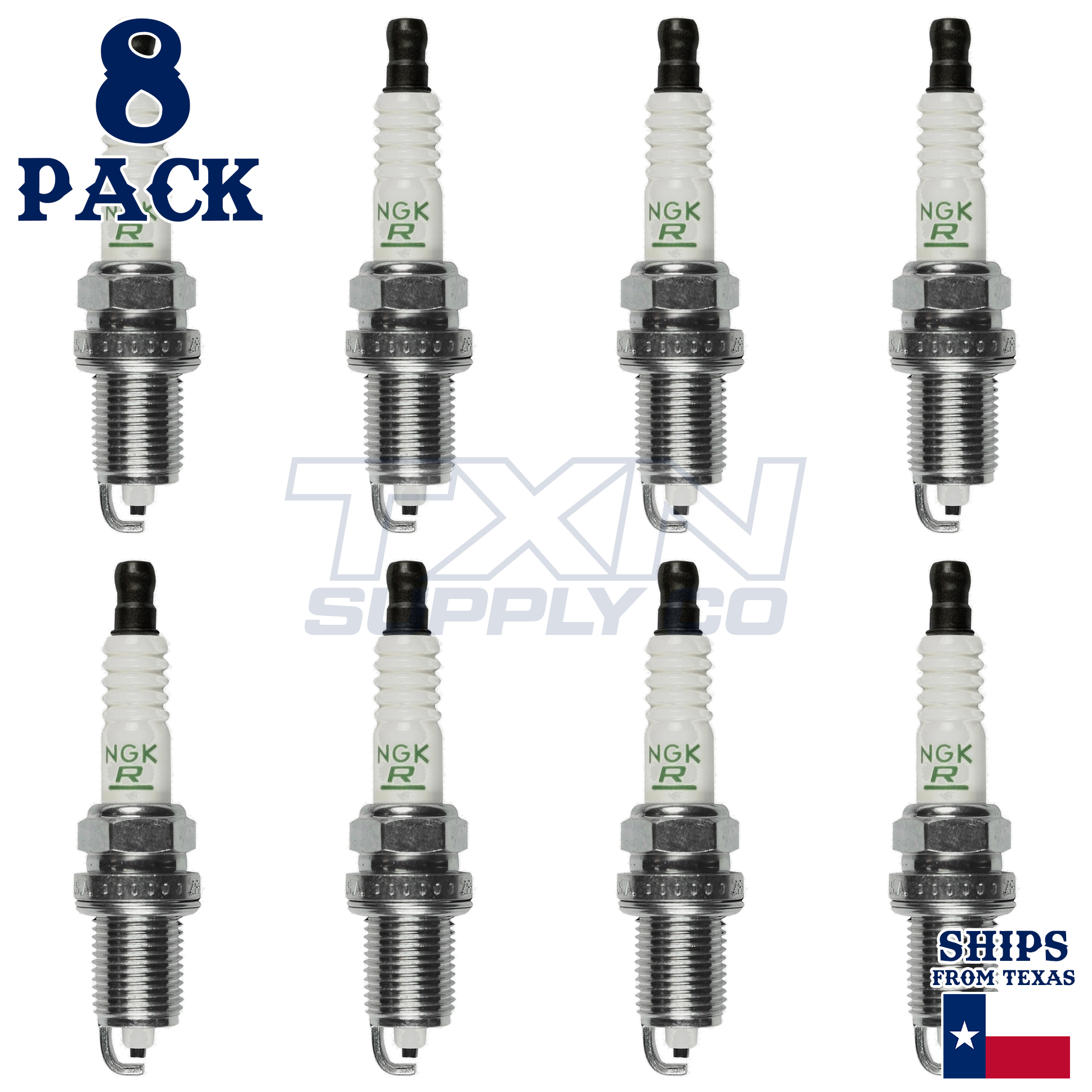 8 NGK Spark Plugs - For Mariner 135 OPTIMAX 1998-2002 Outboard Motor - Image 2