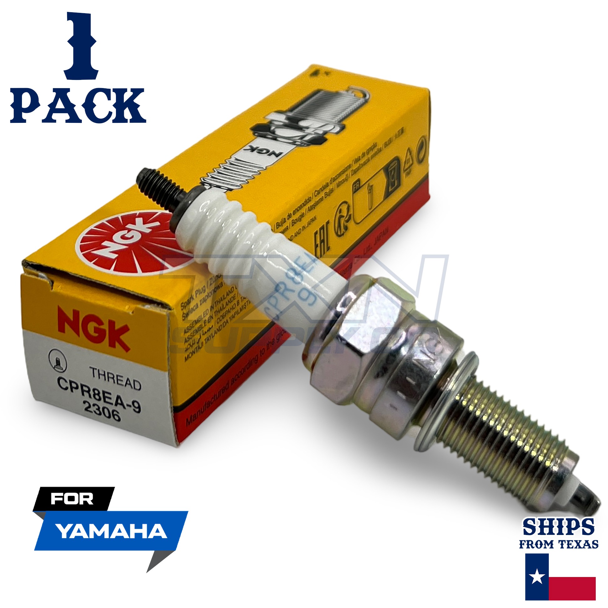 1 NGK Spark Plug - For T 135 HC Yamaha Motorcycle - Image 1