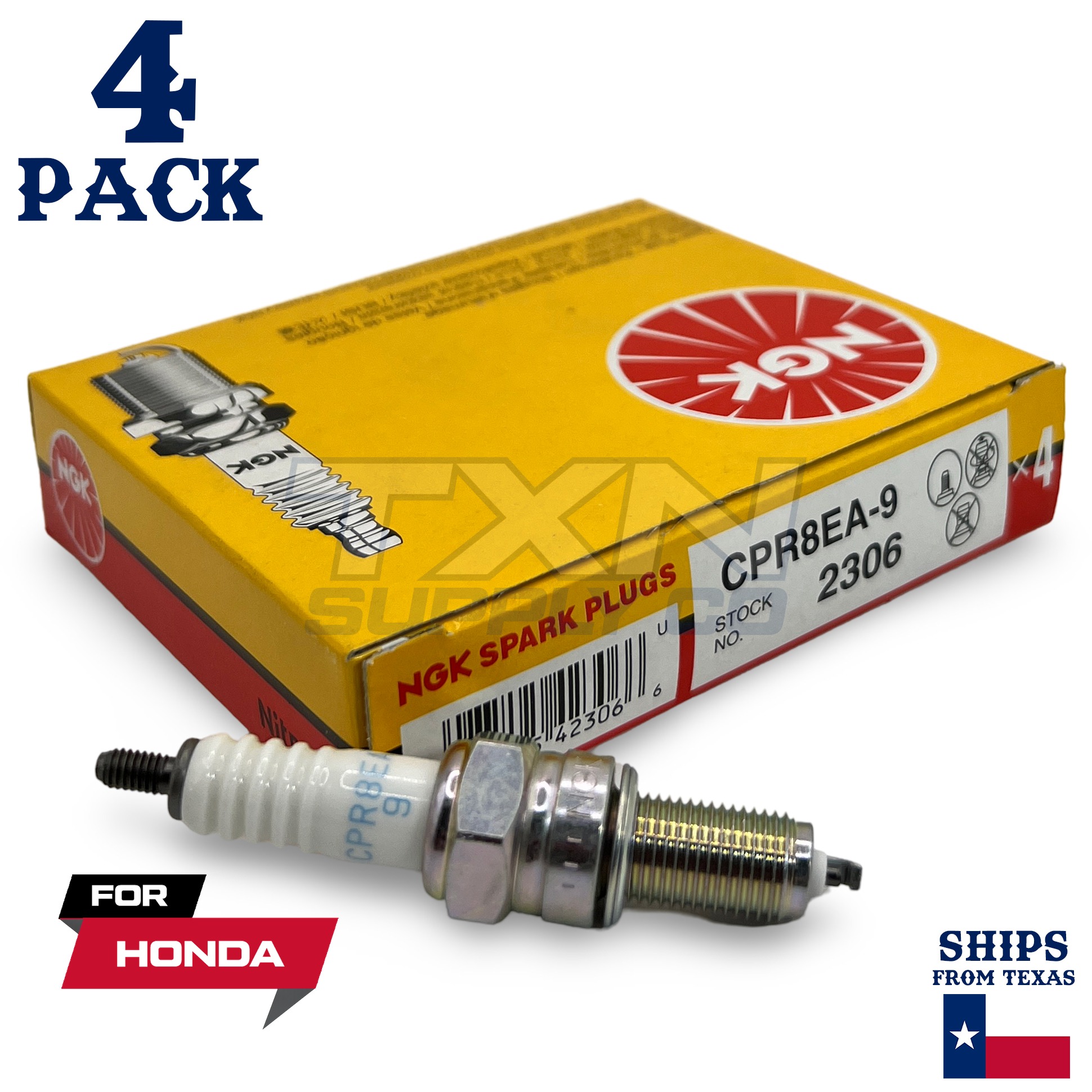 4 NGK Spark Plug - For 2013-2024 CBR 500 R Honda Motorcycle - Image 1