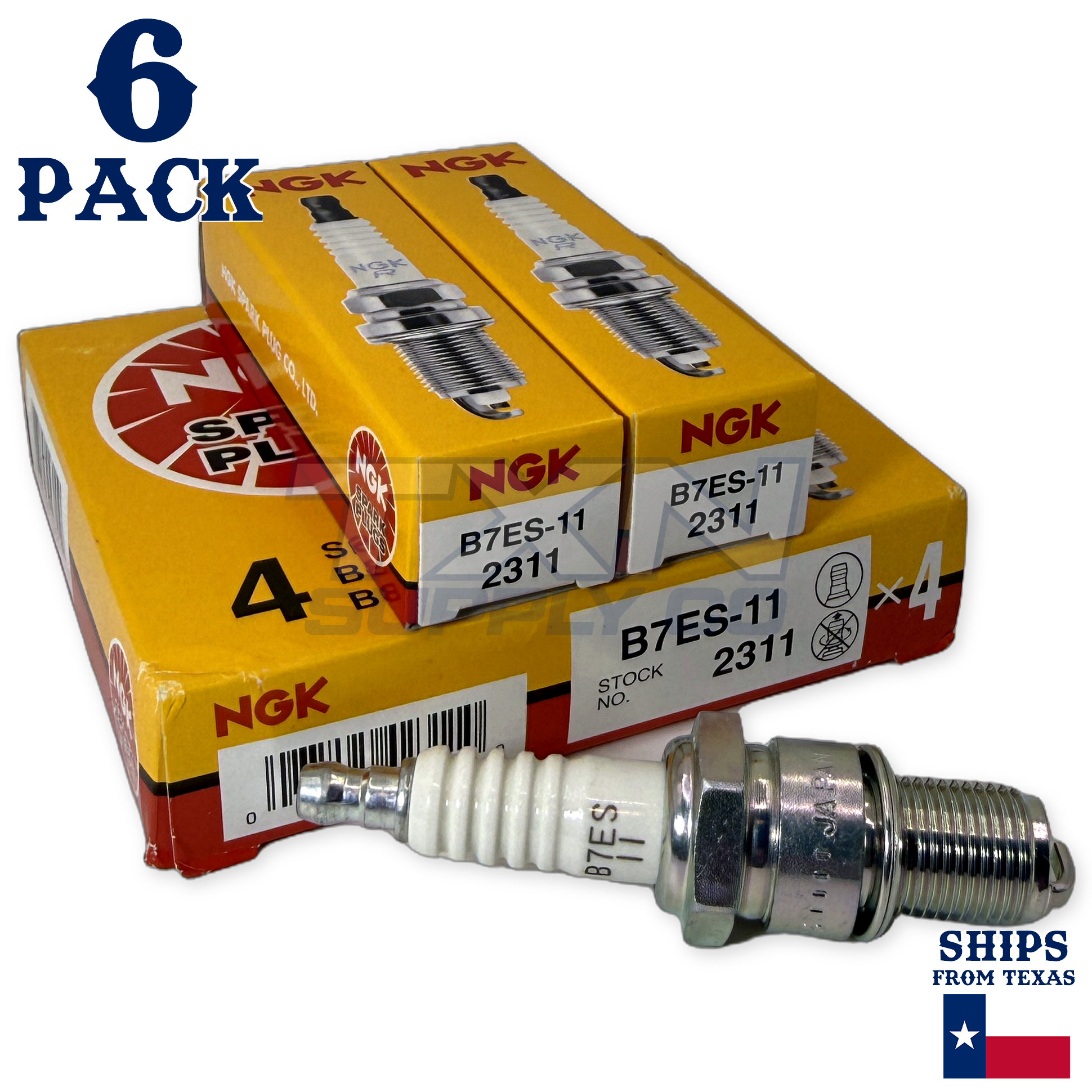 NGK 2311 Standard Spark Plug B7ES-11 - 6 Pack - Image 1