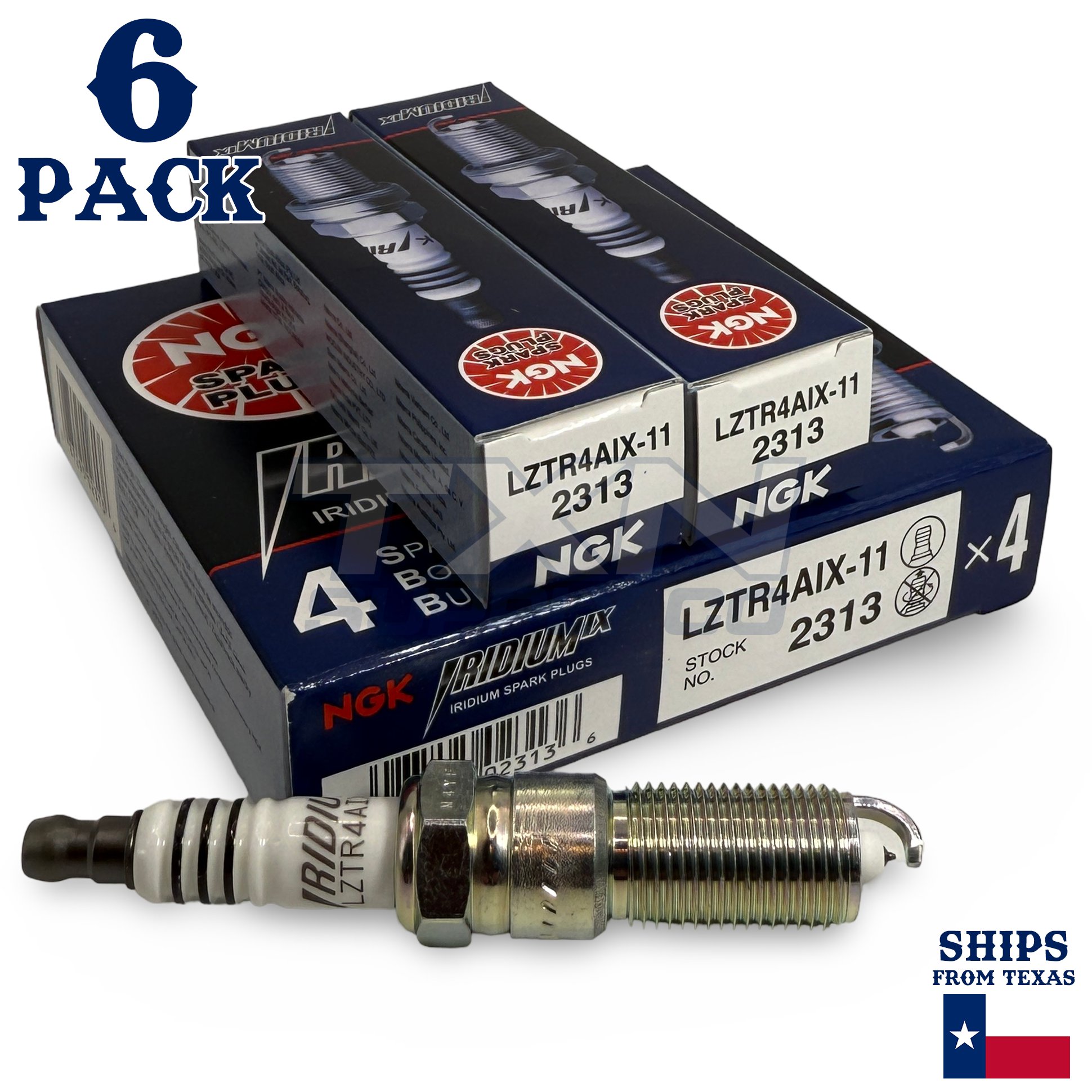6 Pack NGK Iridium IX 2313 Spark Plugs LZTR4AIX-11