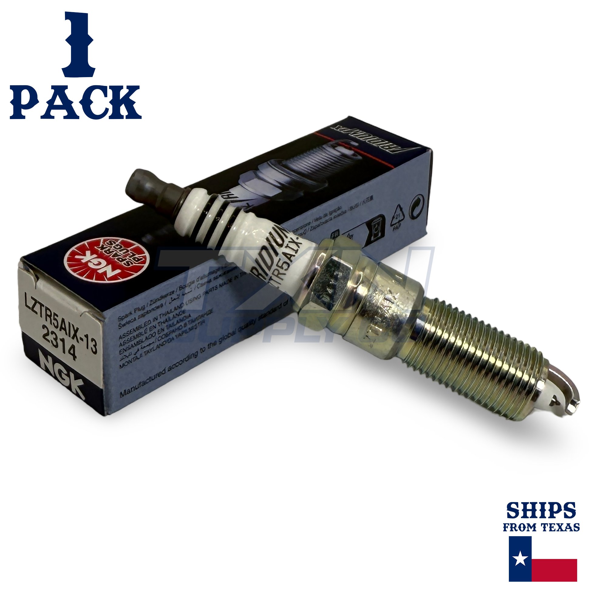 1 Pack NGK Iridium IX 2314 Spark Plugs LZTR5AIX-13 - Image 1