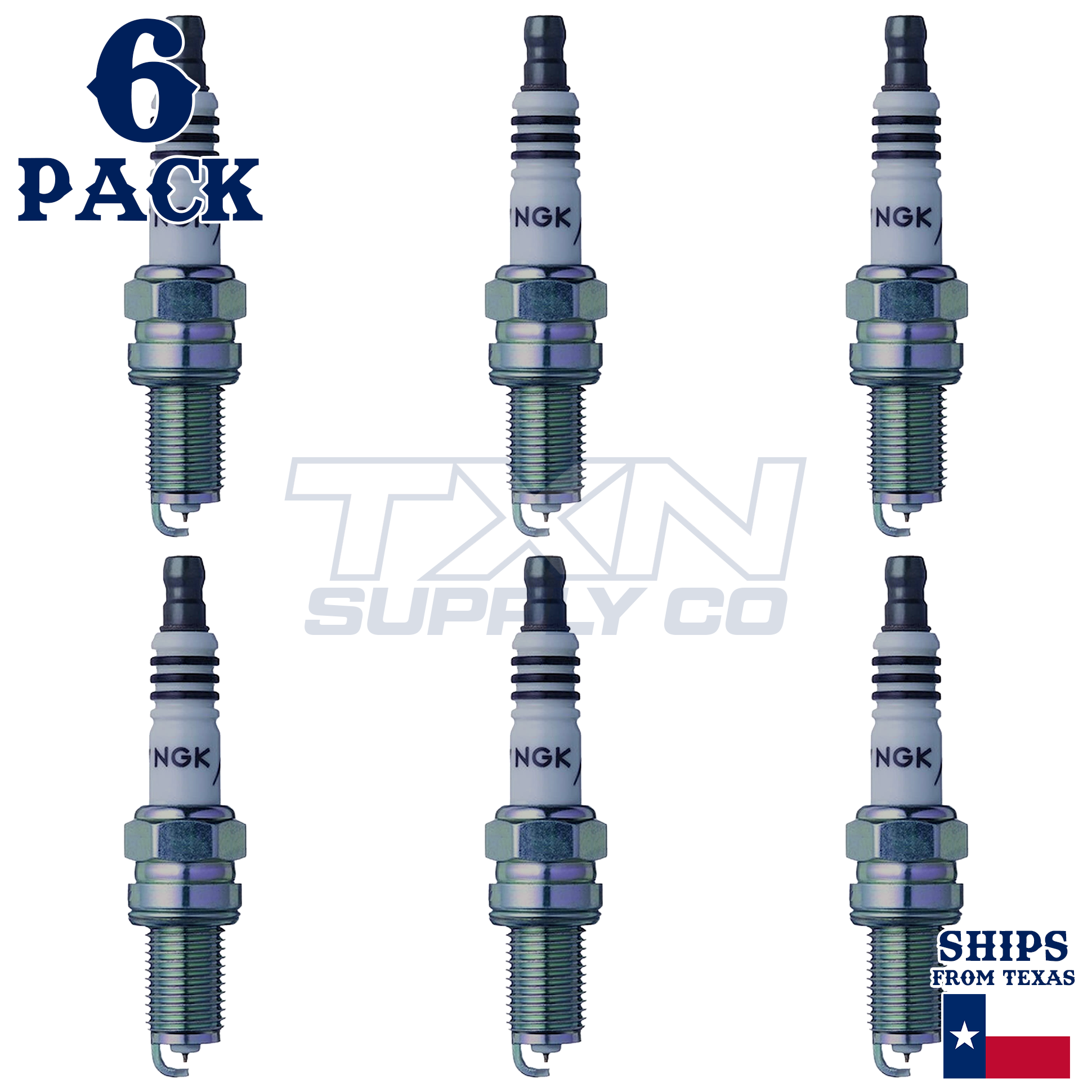 NGK 2316 DCPR9EIX Spark Plugs 6 Pack - Image 1
