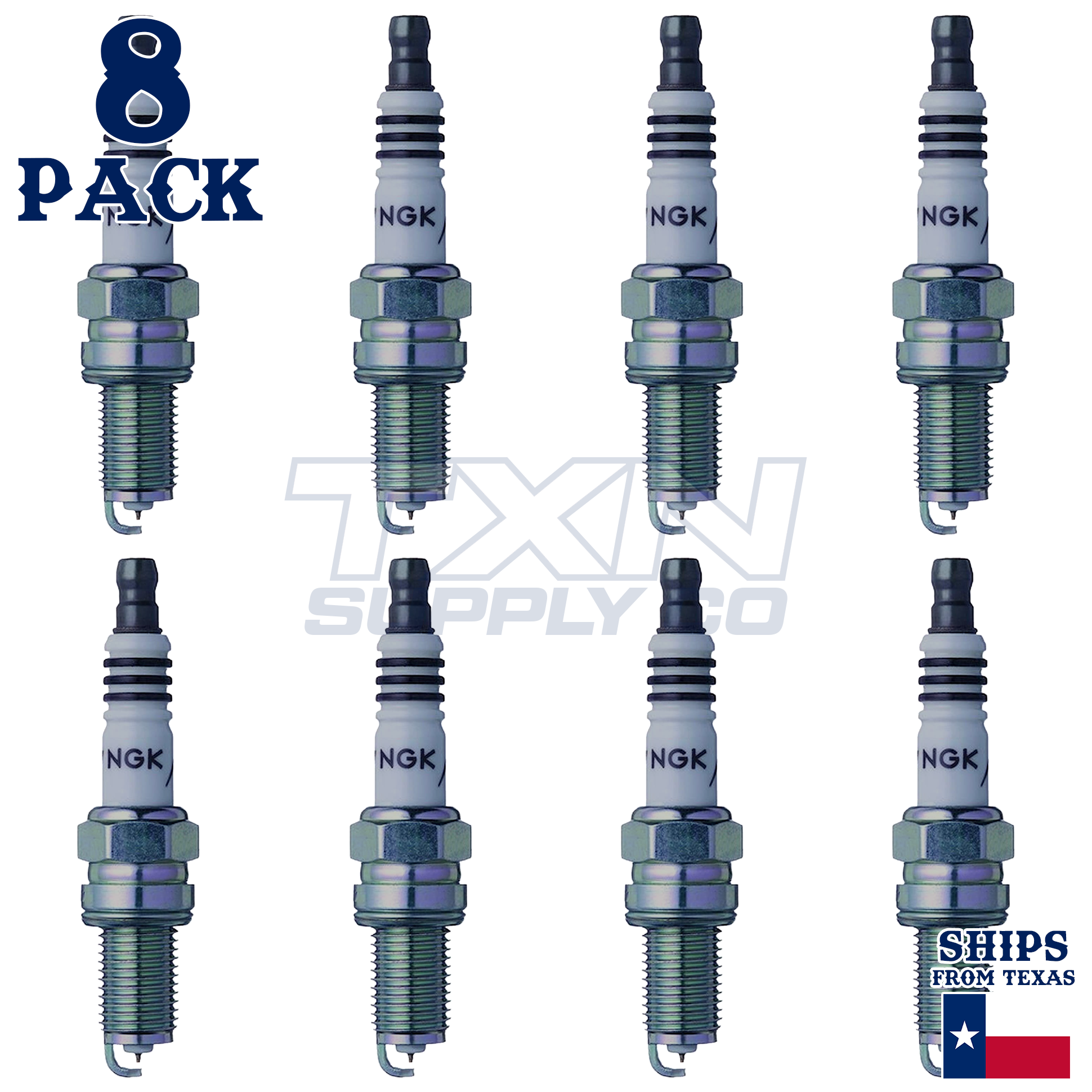 NGK 2316 DCPR9EIX Spark Plugs 8 Pack - Image 1