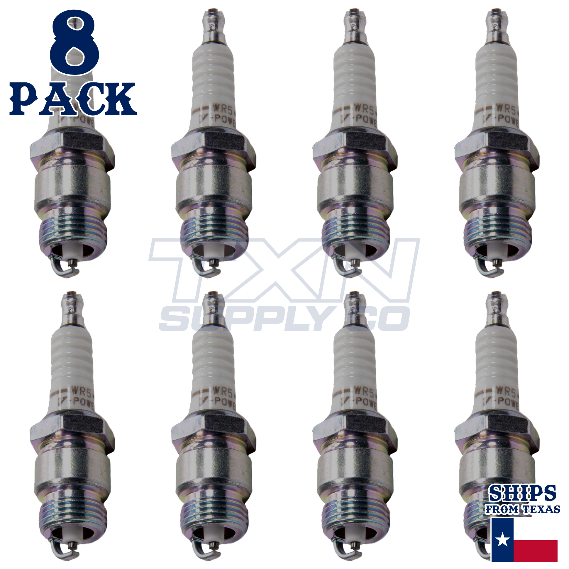 NGK 2438 WR5 Spark Plugs 8 Pack - Image 1