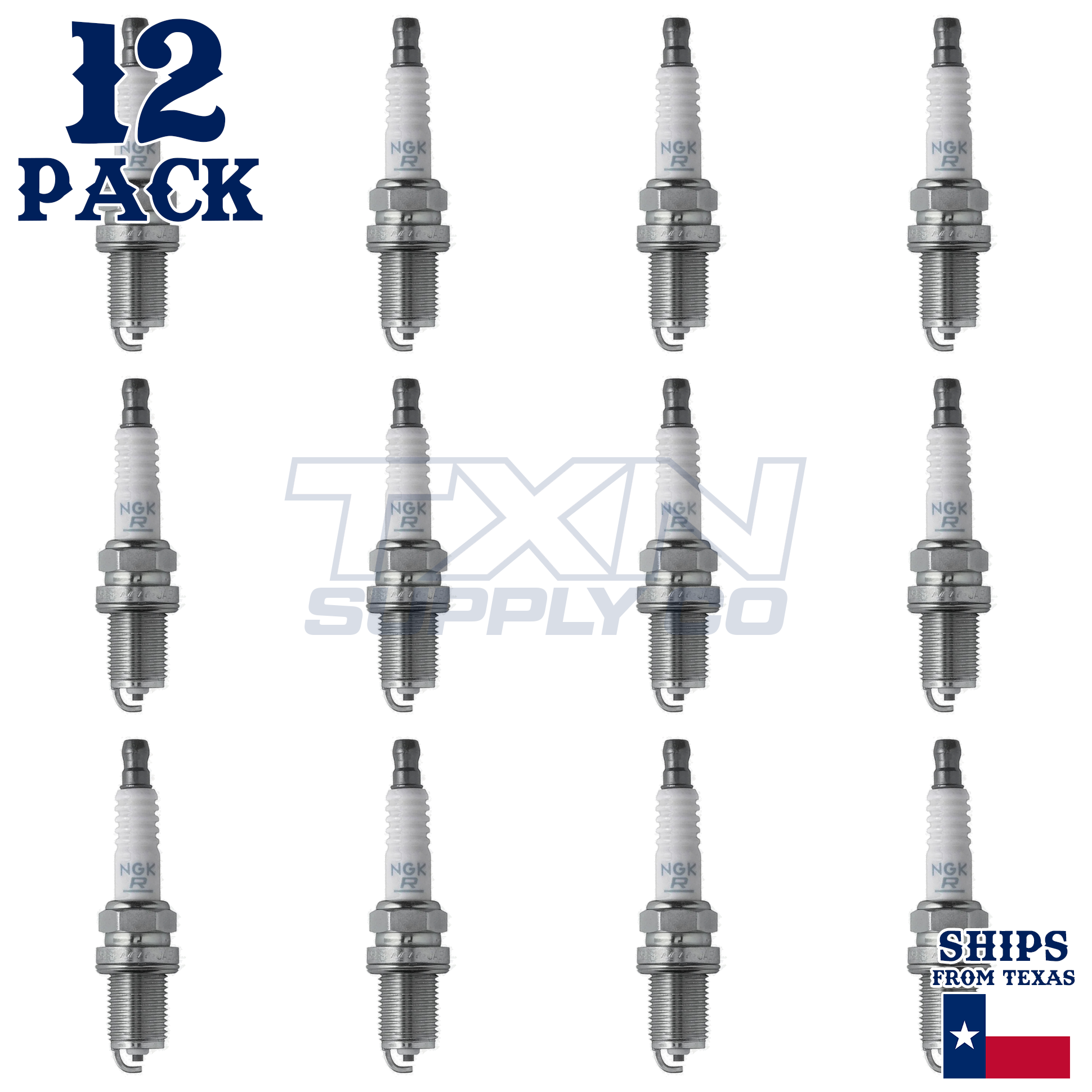 12 Pack NGK Standard Spark Plugs 1994-1997 for Mercedes-Benz SL600 6.0L V12 - Image 1