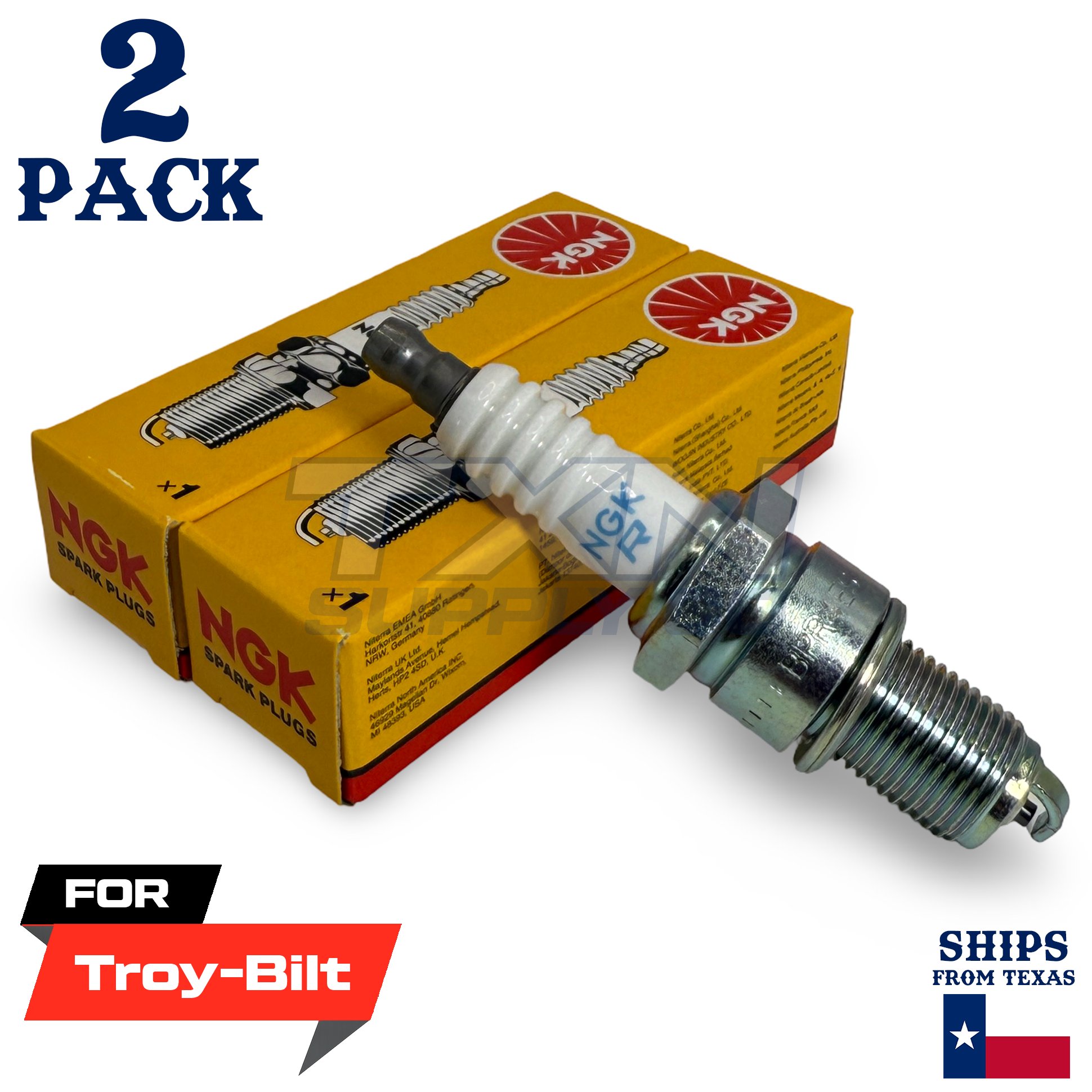 2 NGK Spark Plug - For Horse Troy-Bilt Lawn Mower - Image 1