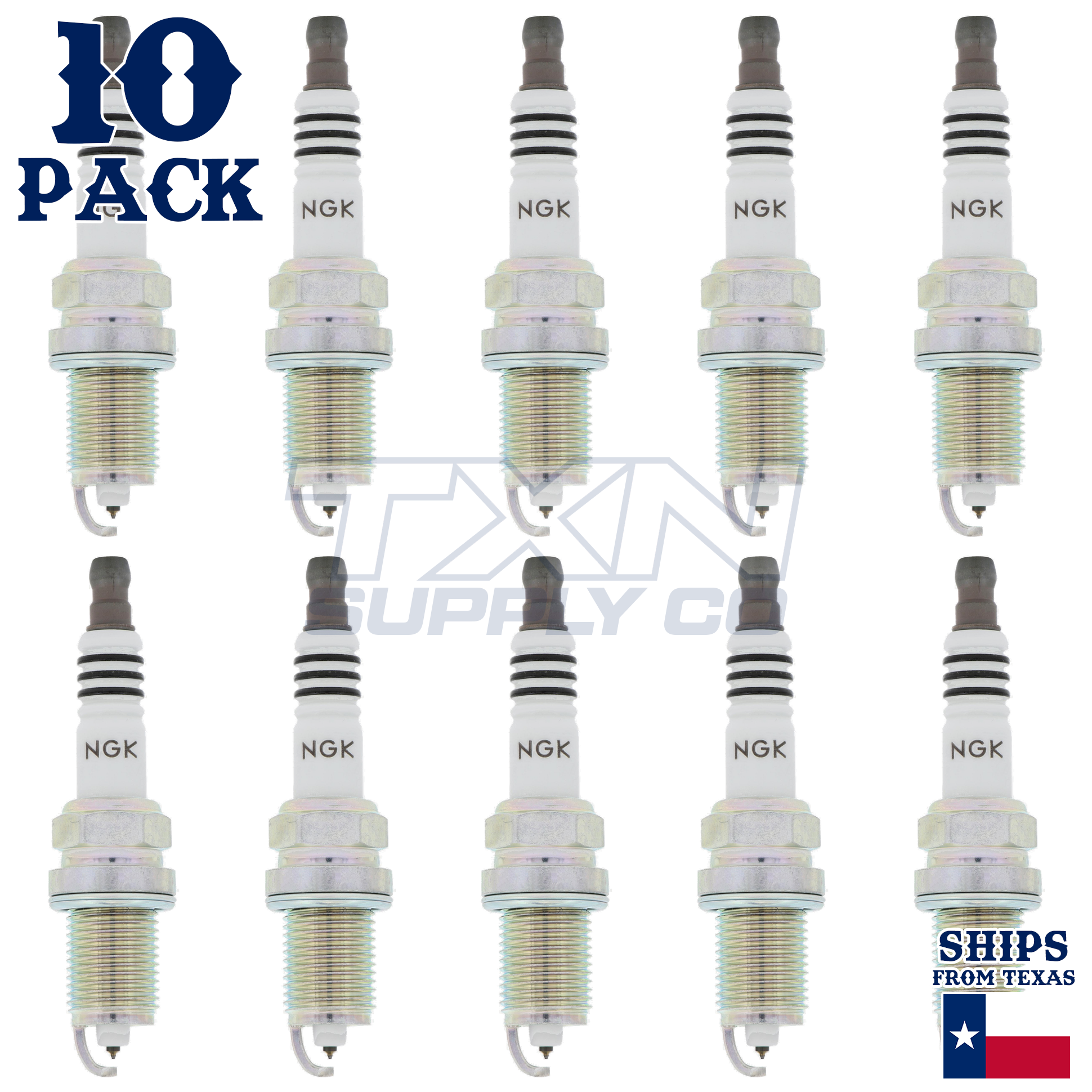 10 Pack NGK Iridium IX Spark Plugs 1994-1996 for Dodge Ram 2500 V10-8.0L - Image 1