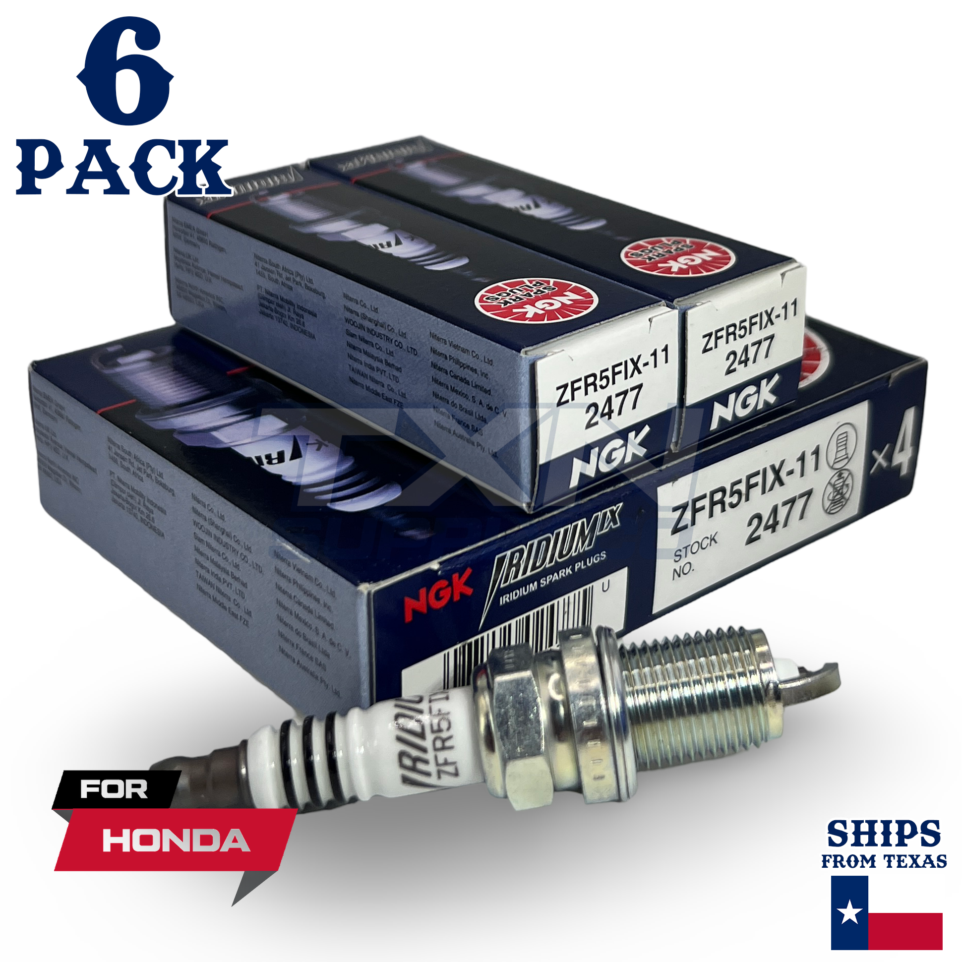 6 Pack NGK Iridium IX Spark Plugs 1999-2004 for Honda Odyssey V6-3.5L - Image 1