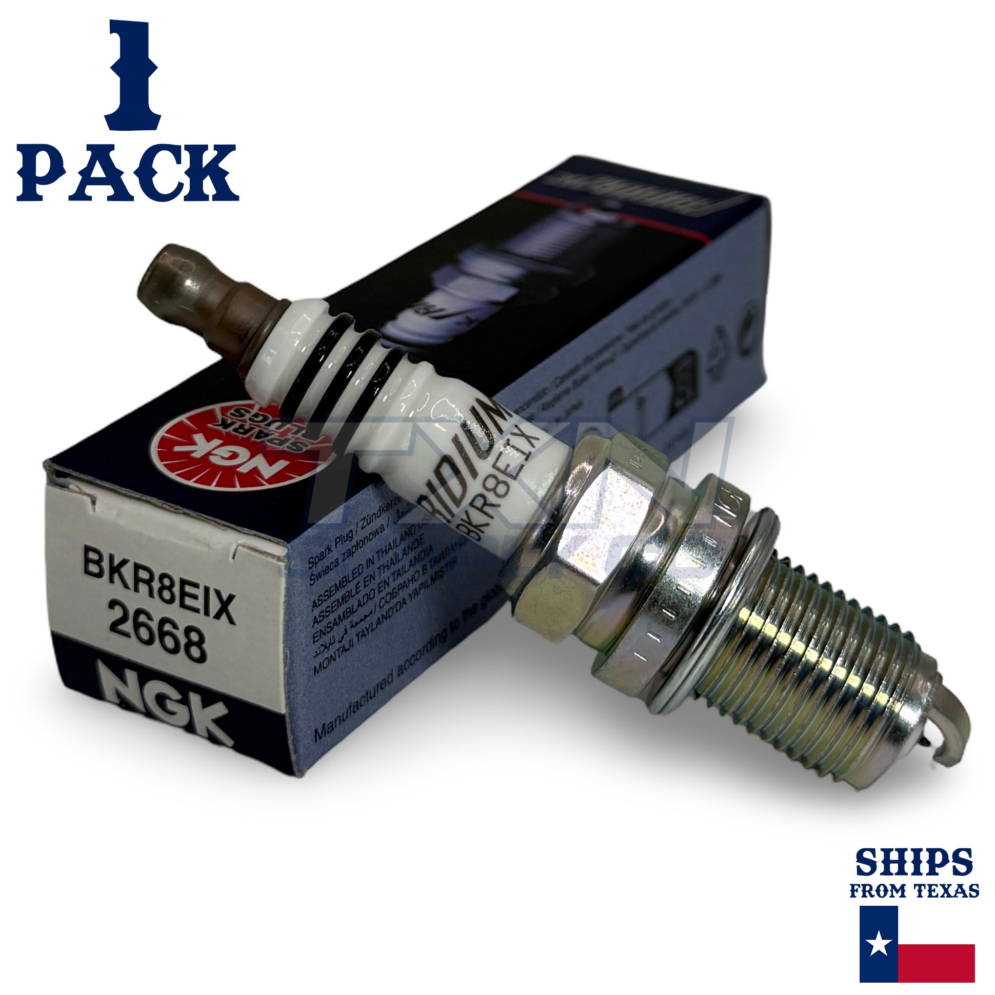 1 Pack NGK Iridium IX 2668 Spark Plugs BKR8EIX - Image 1