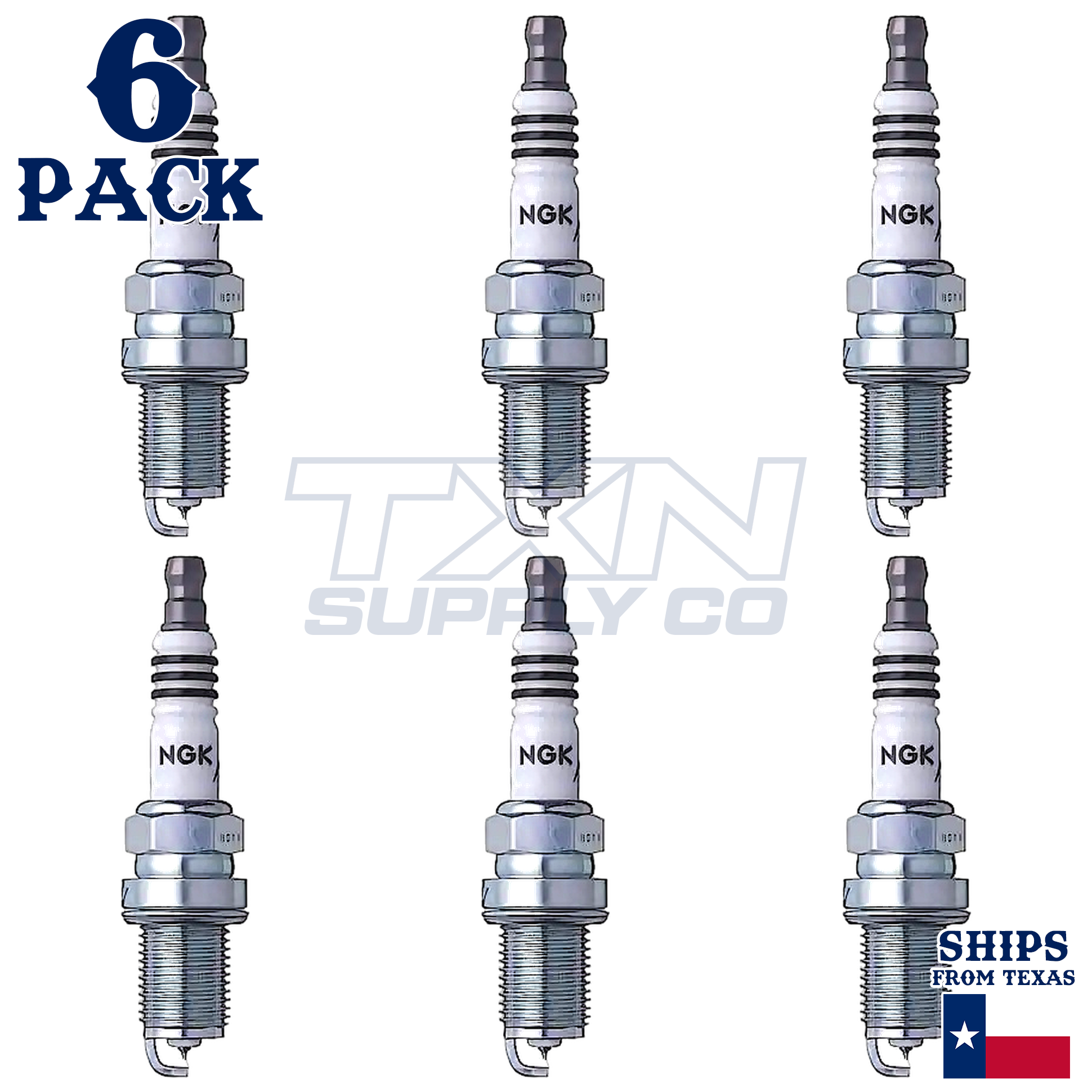 6 Pack NGK Iridium IX Spark Plugs 2007-2008 for Porsche Boxster H6 3.4L - Image 1