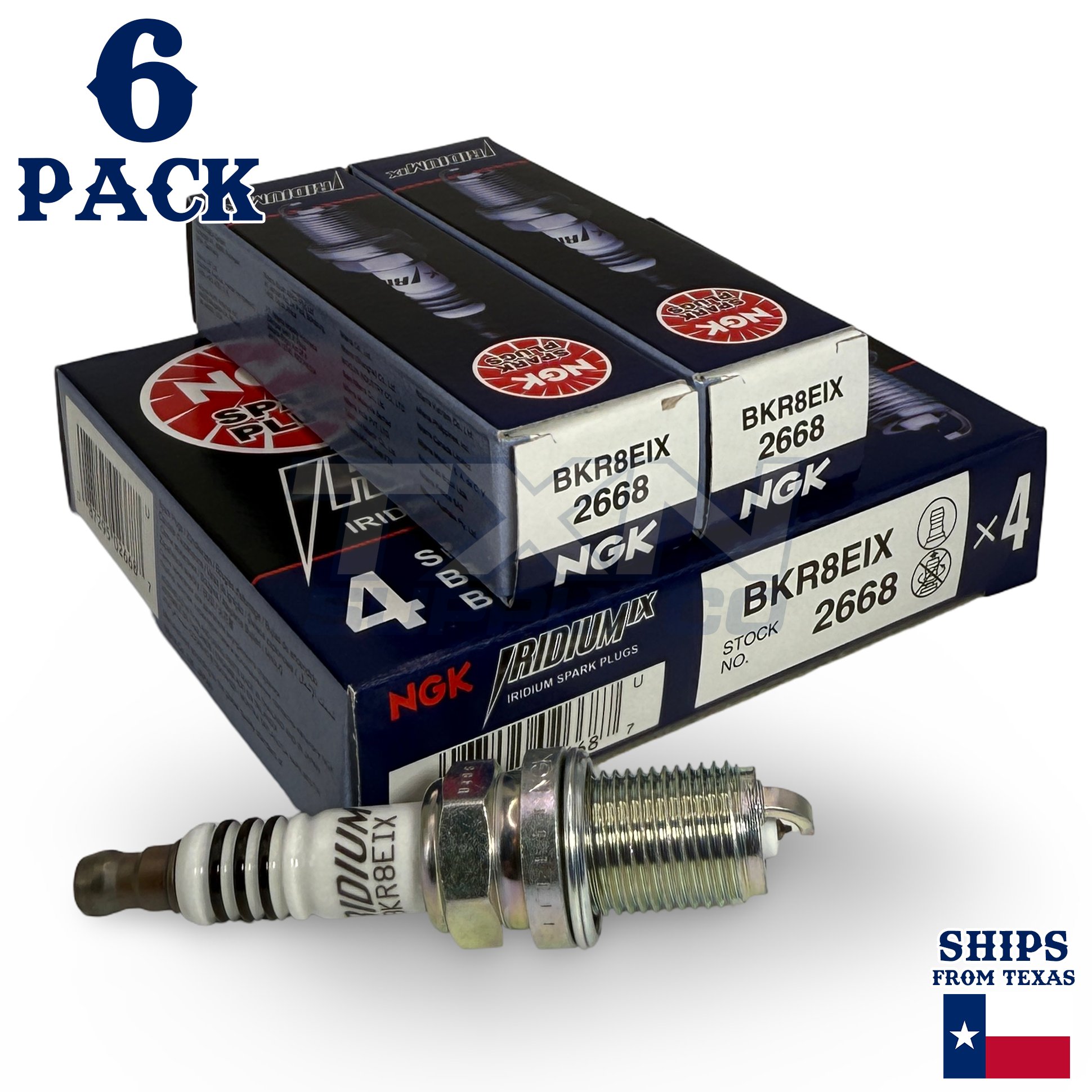 6 Pack NGK Iridium IX 2668 Spark Plugs BKR8EIX