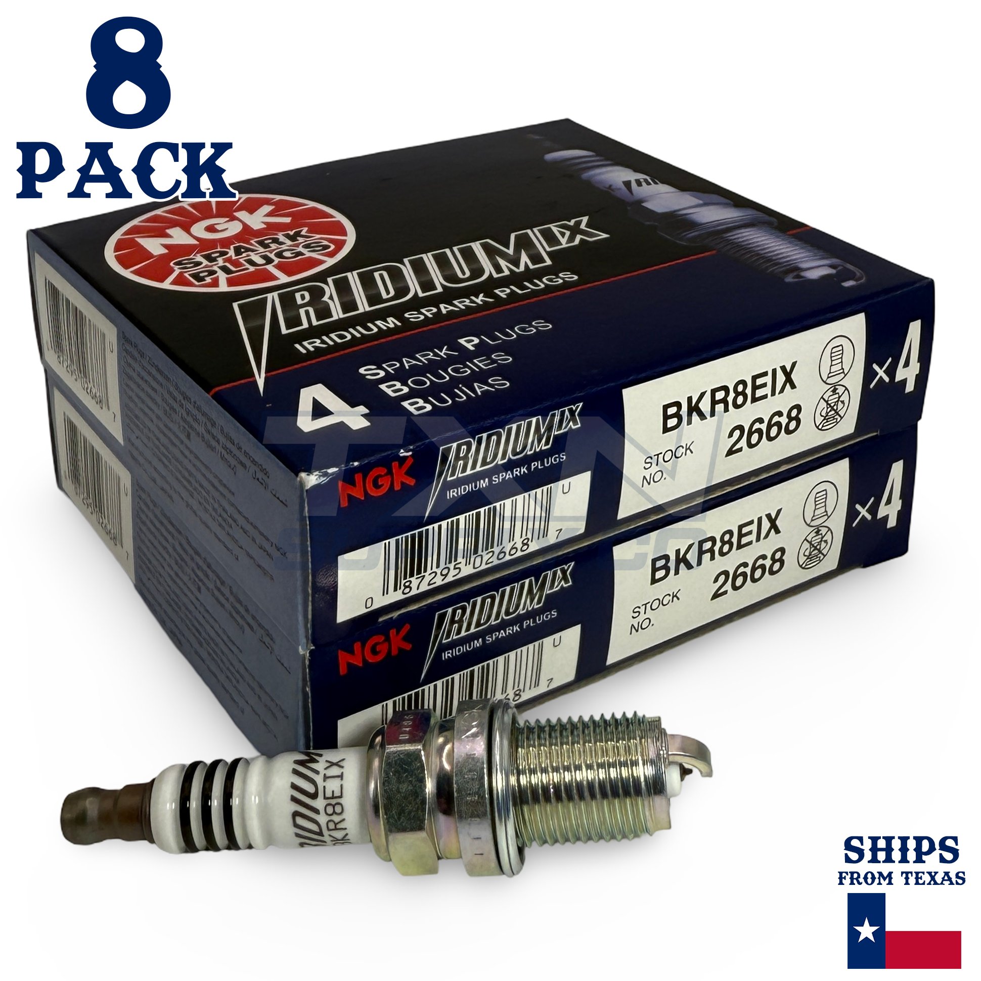 8 Pack NGK Iridium IX 2668 Spark Plugs BKR8EIX