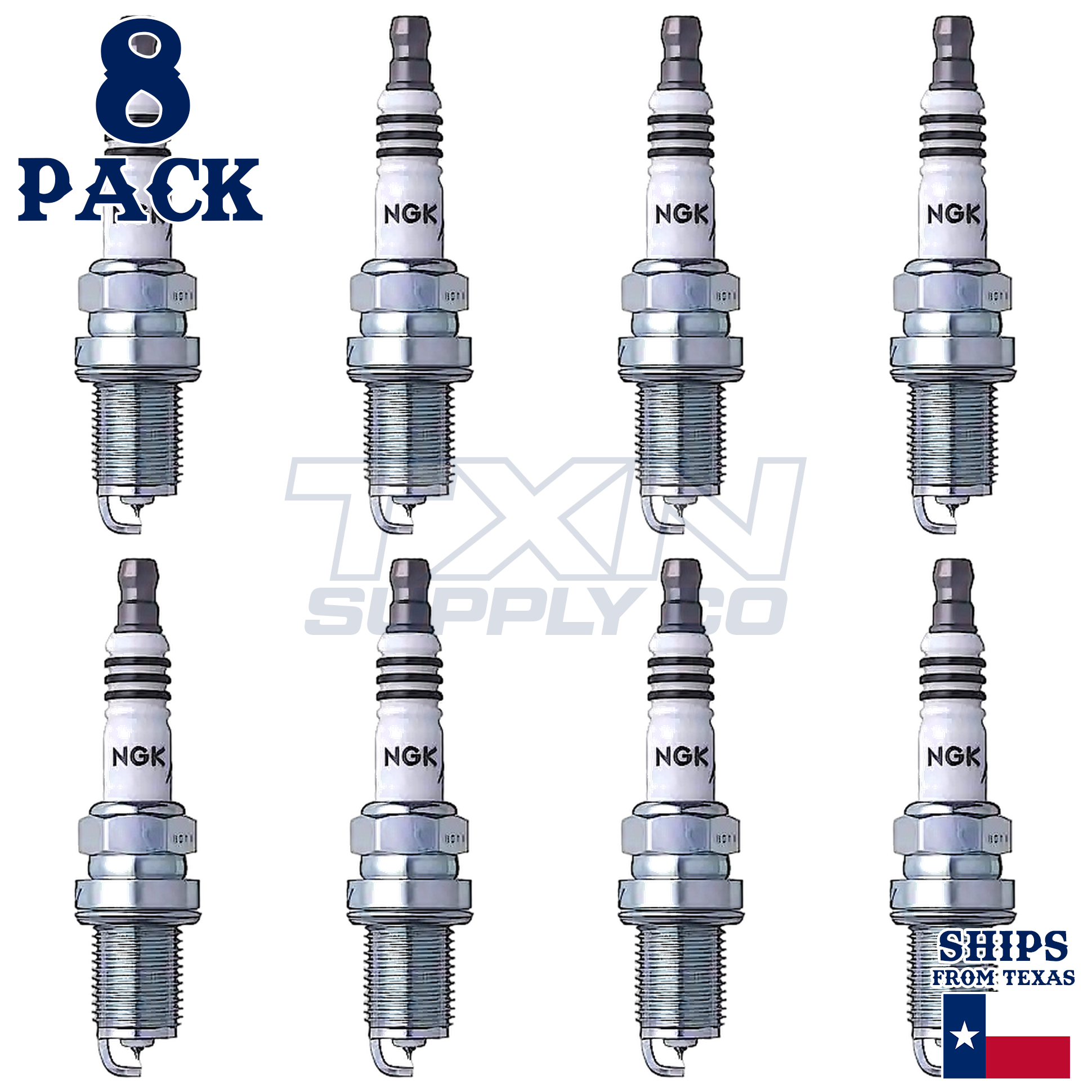 8 Pack NGK Iridium IX Spark Plugs 1989-1995 for Land Rover Range Rover V8 3.9L - Image 1
