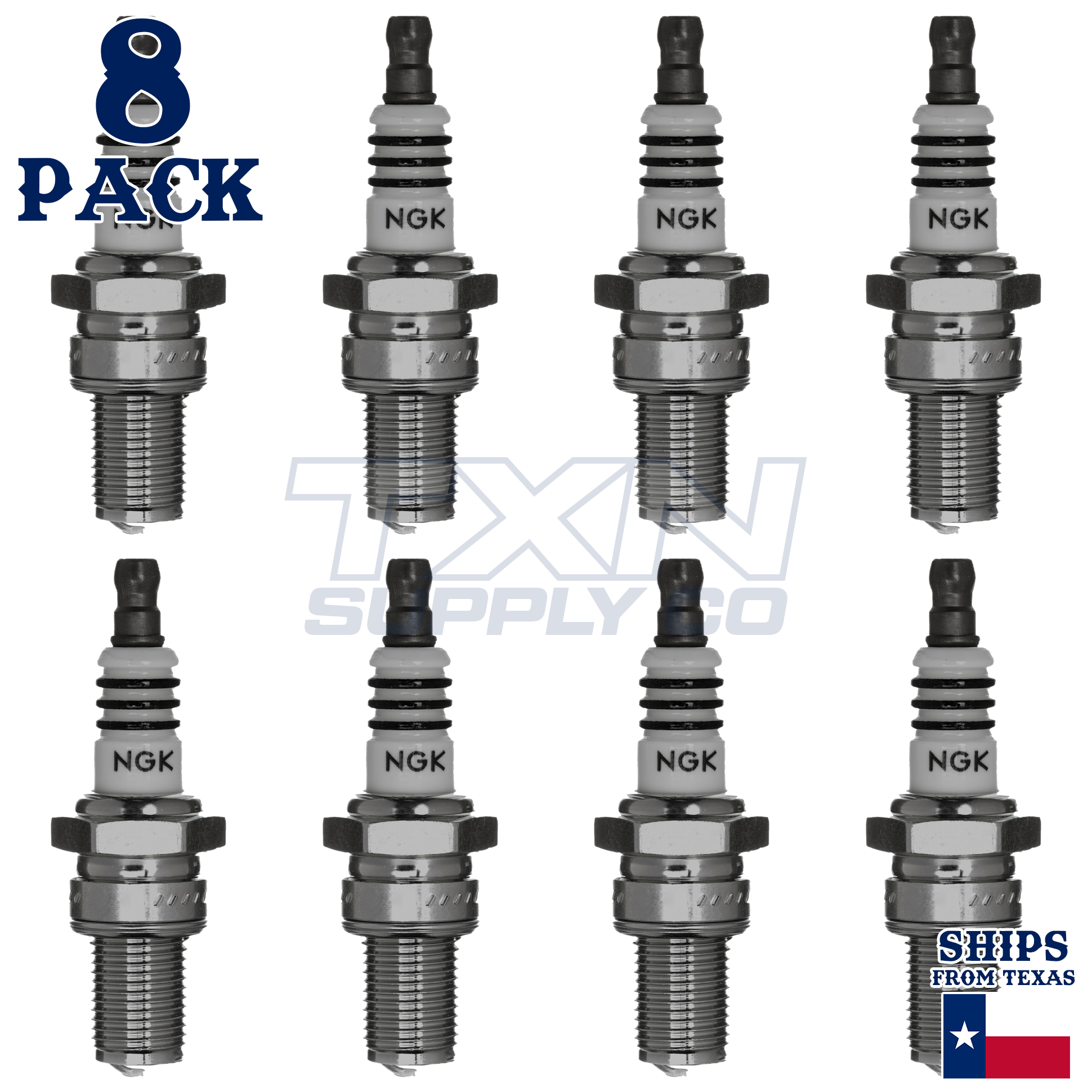 NGK 2707 BR9ECMIX Spark Plugs 8 Pack - Image 1