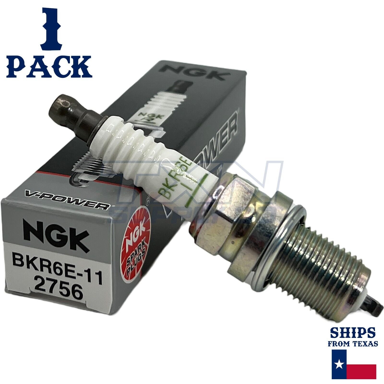 NGK 2756 V-Power Standard Spark Plug BKR6E-11 - 1 Pack - Image 1