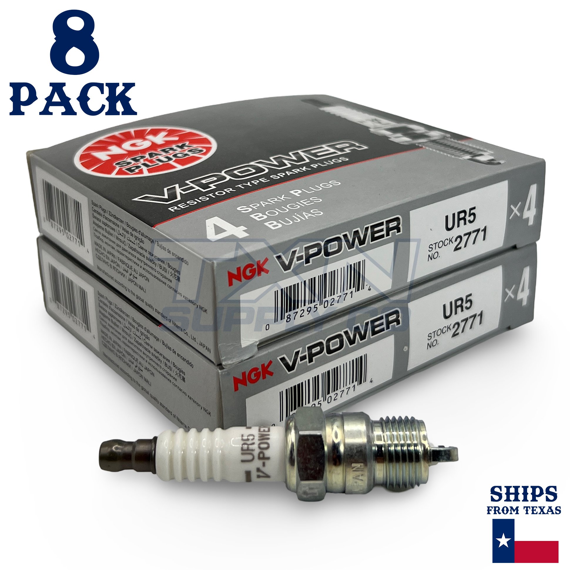 8 Pack NGK Spark Plug - For 1997 Ford F-350 7.5 V8 GAS - Image 1