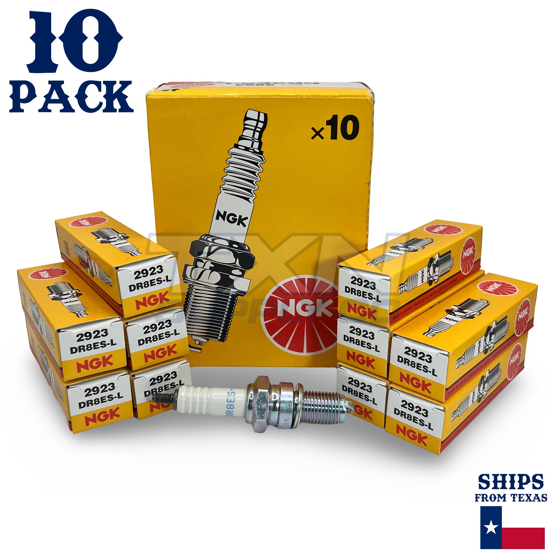 NGK 2923 Standard Spark Plug DR8ES-L - 10 Pack - Image 1