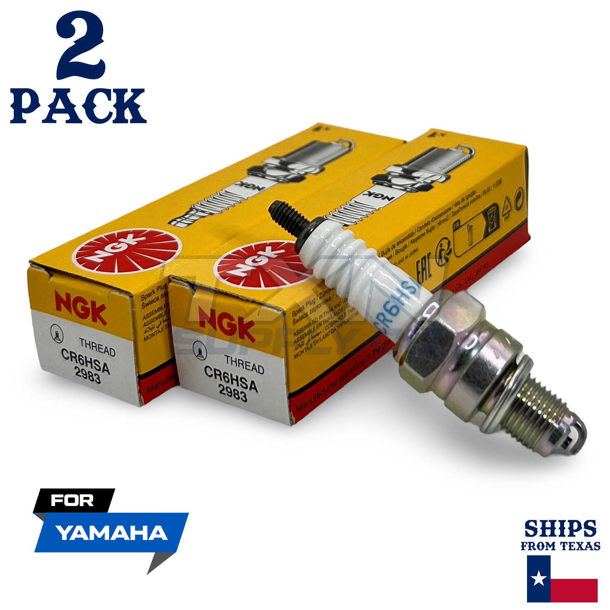 2 NGK Spark Plug - For TT-R 110 E Yamaha Motorcycle - Image 1