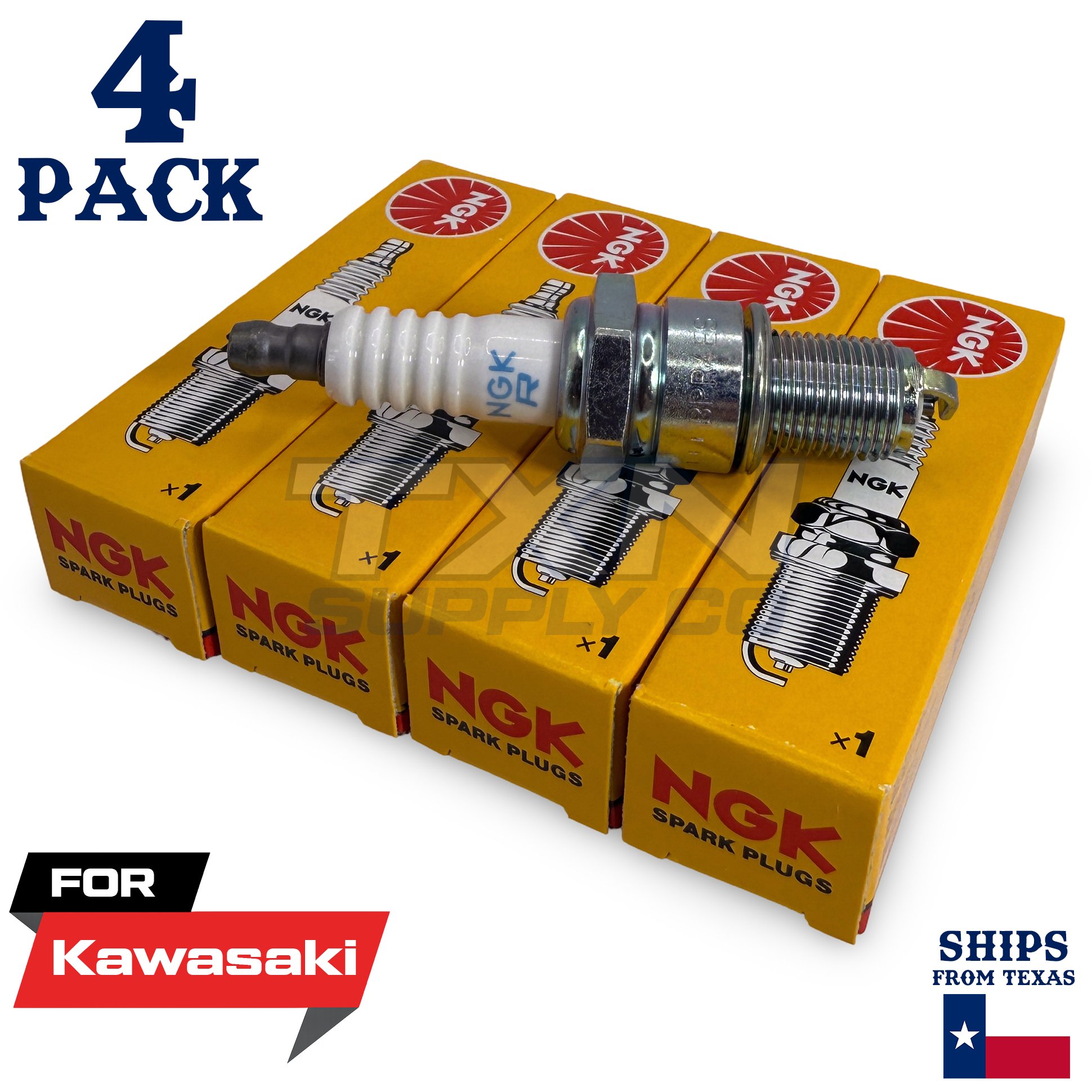 4 Pack NGK Spark Plug - For KLX 110 Kawasaki Motorcycle - Image 1