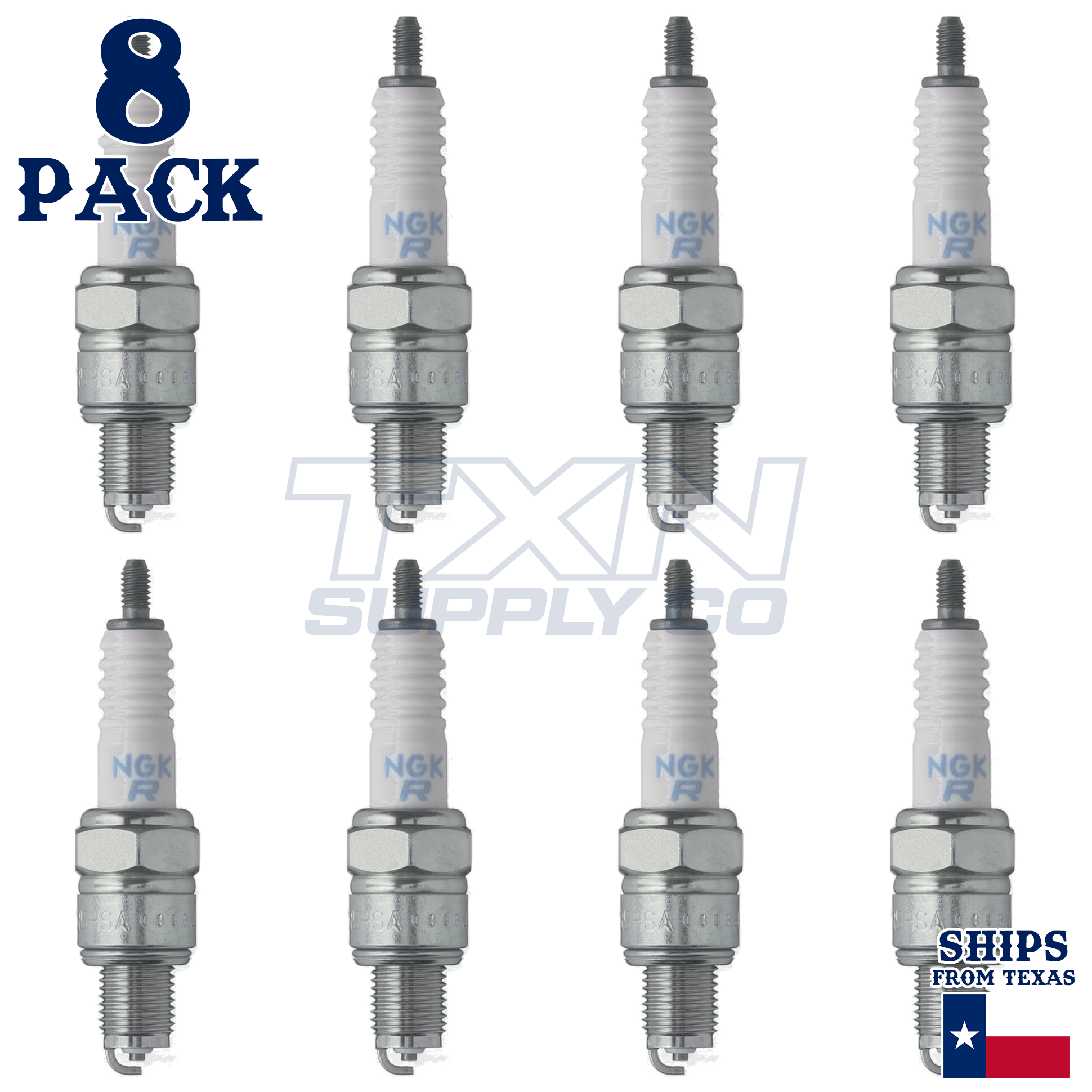 8 NGK Spark Plugs - For Yamaha 9.9 F9.9FMHS 4-Stroke 1985-2004 Outboard Motor - Image 2