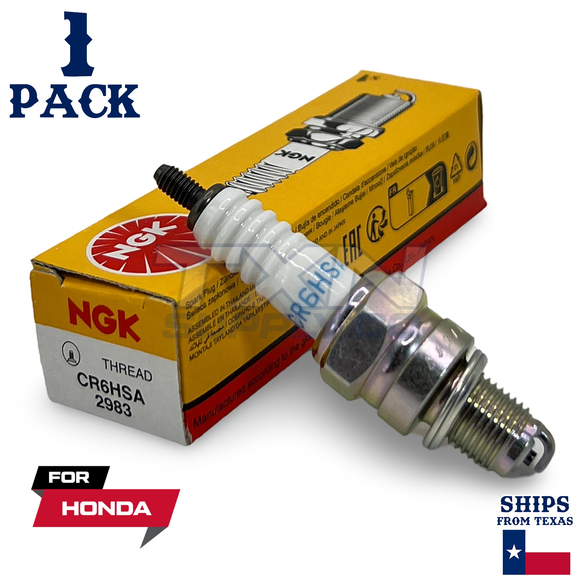 1 NGK Spark Plug - For 1992-2003 CB 250 Nighthawk Honda Motorcycle - Image 1