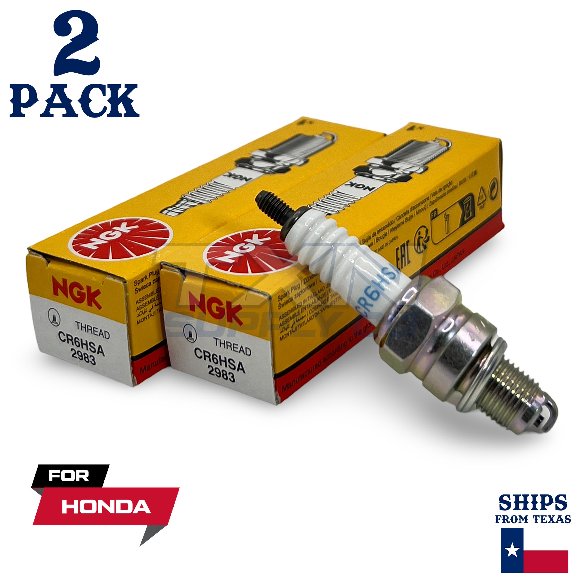 2 NGK Spark Plug - For 2000-2003 XR 50 R Honda Motorcycle - Image 1