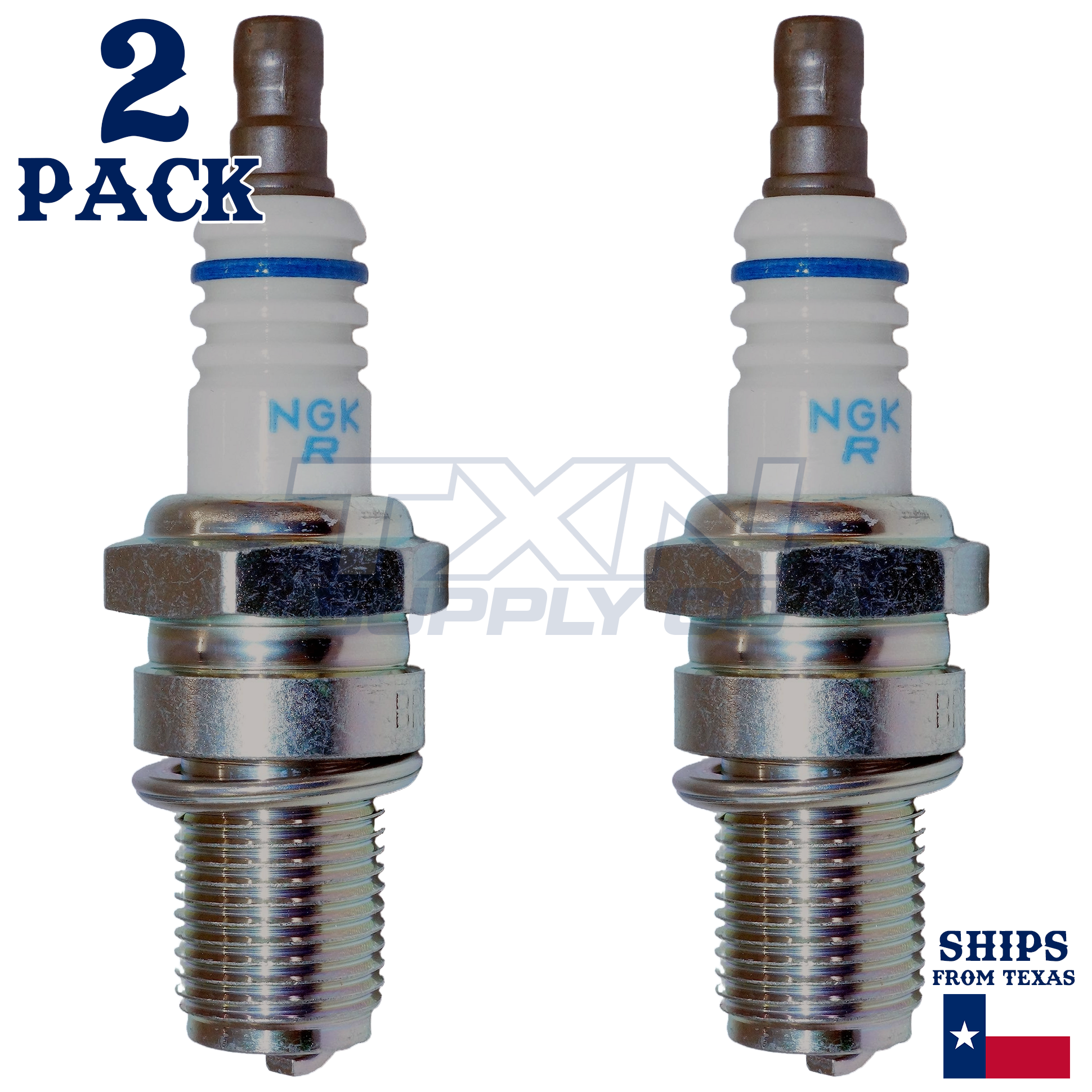 NGK 3035 BR8ECM Spark Plugs 2 Pack - Image 1