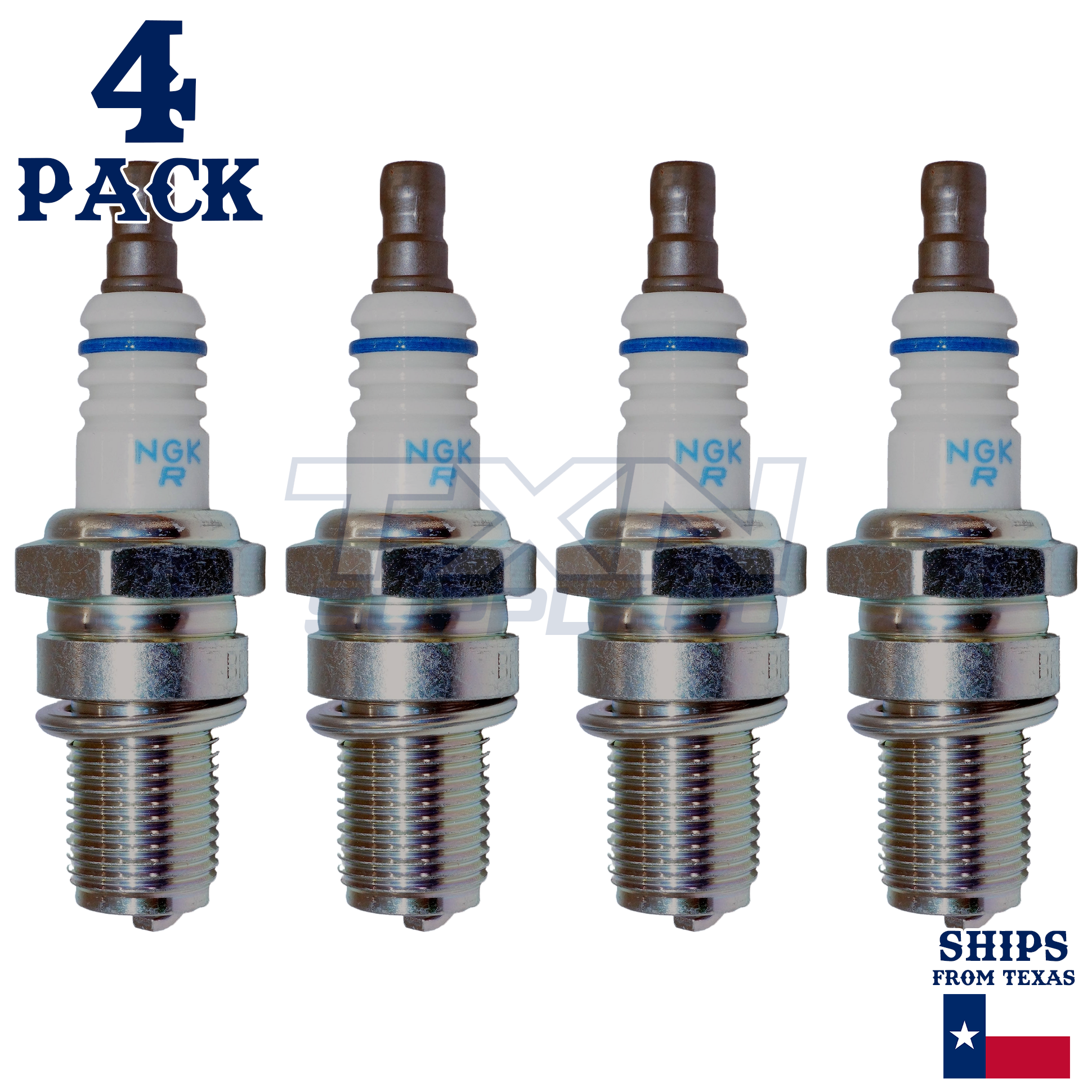 NGK 3035 BR8ECM Spark Plugs 4 Pack - Image 1