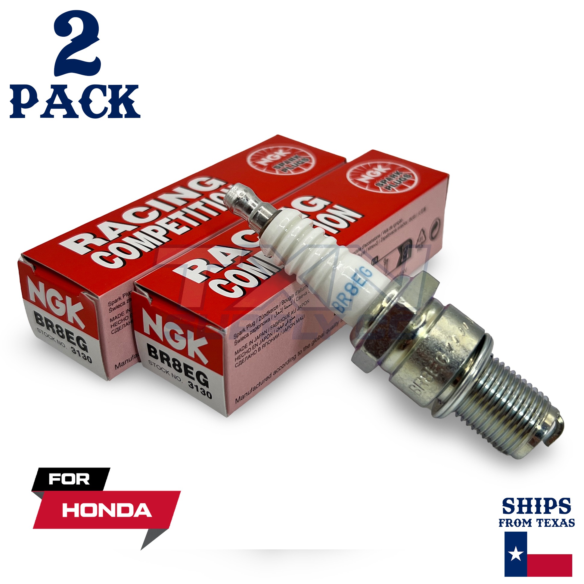 2 NGK Spark Plug - For CR 500 R Honda Motorcycle - Image 1