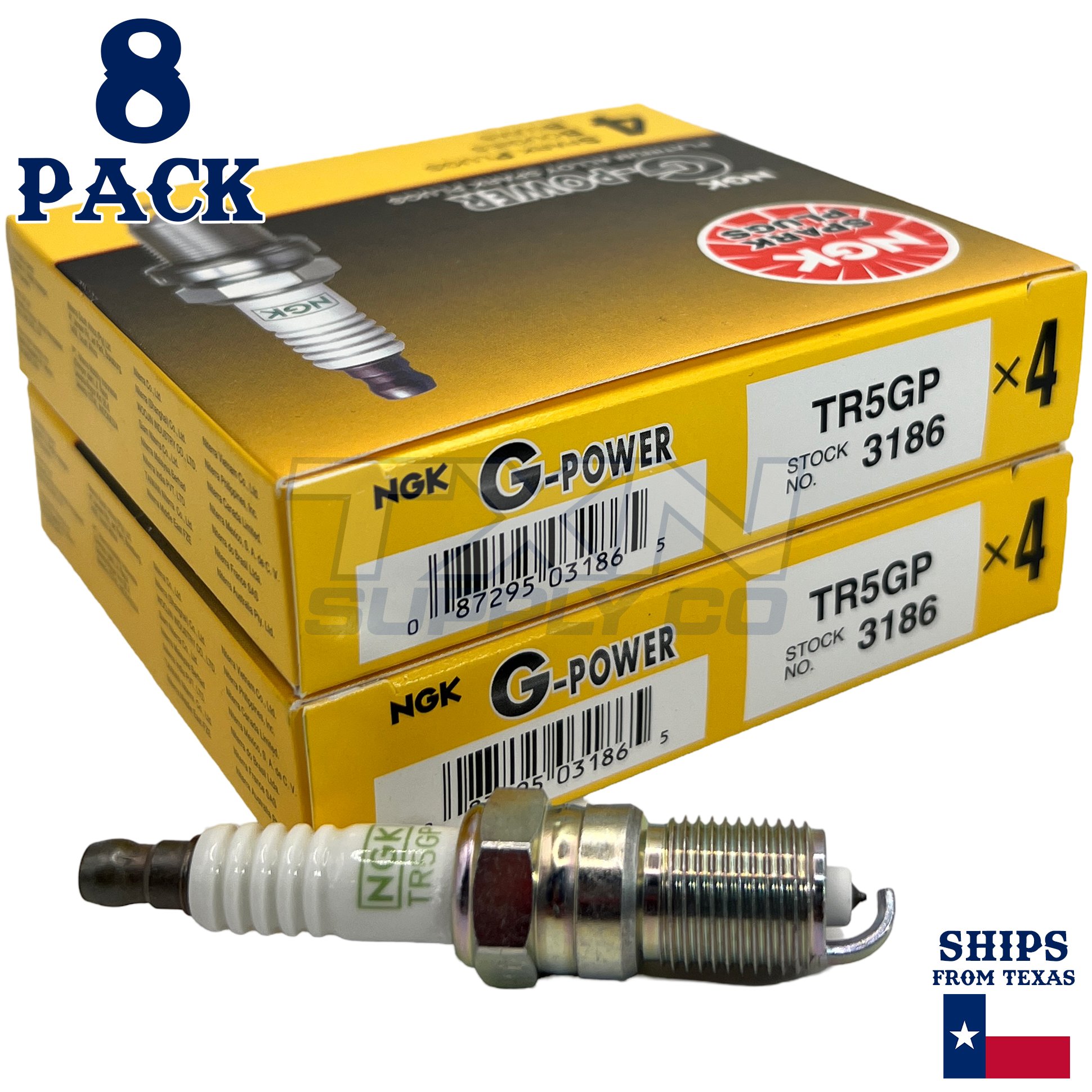 NGK G-Power 3186 Platinum Spark Plug TR5GP - 8 Pack - Image 1