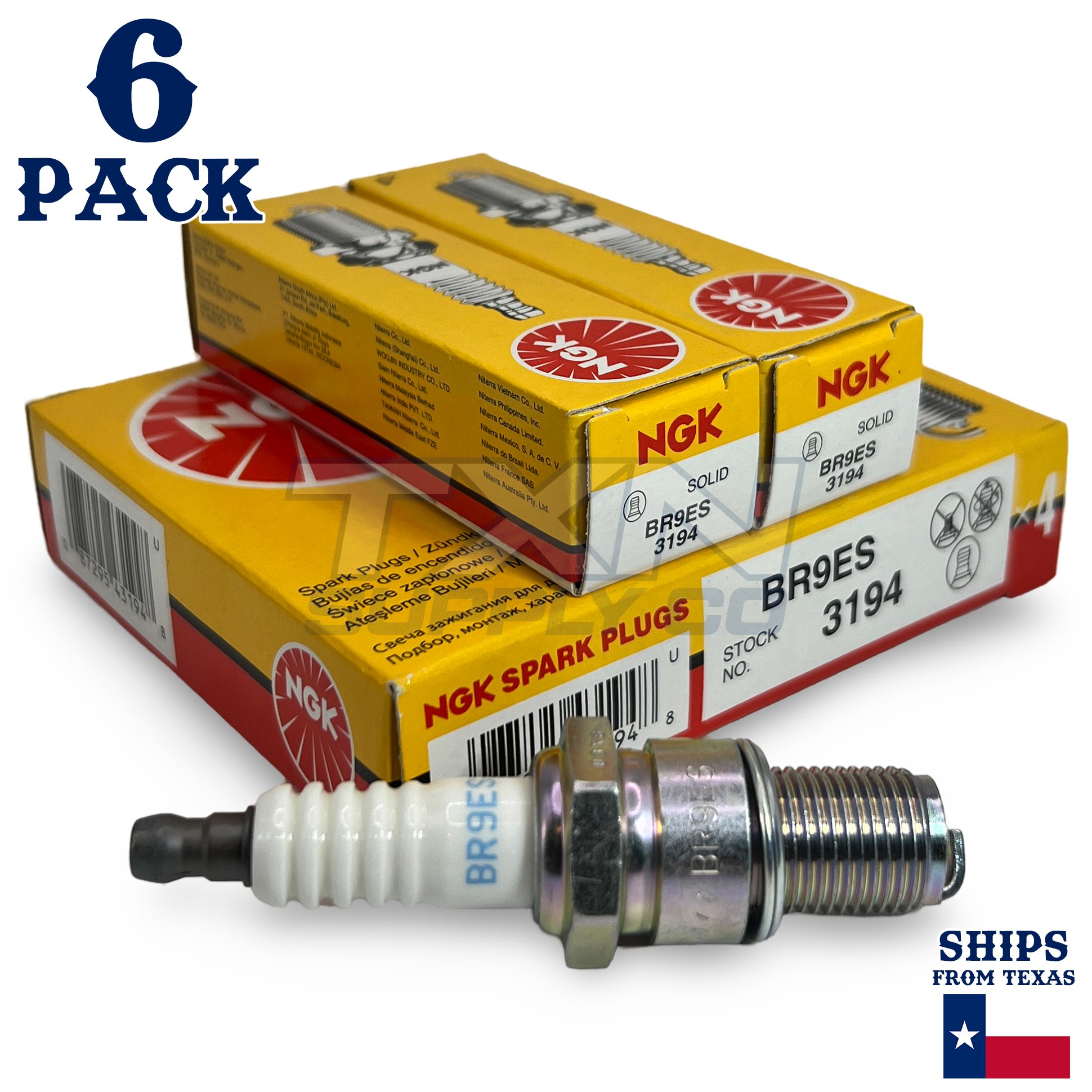 6 Pack NGK U-Groove Spark Plugs 2000 for Toyota Sienna V6 3.0L - Image 1