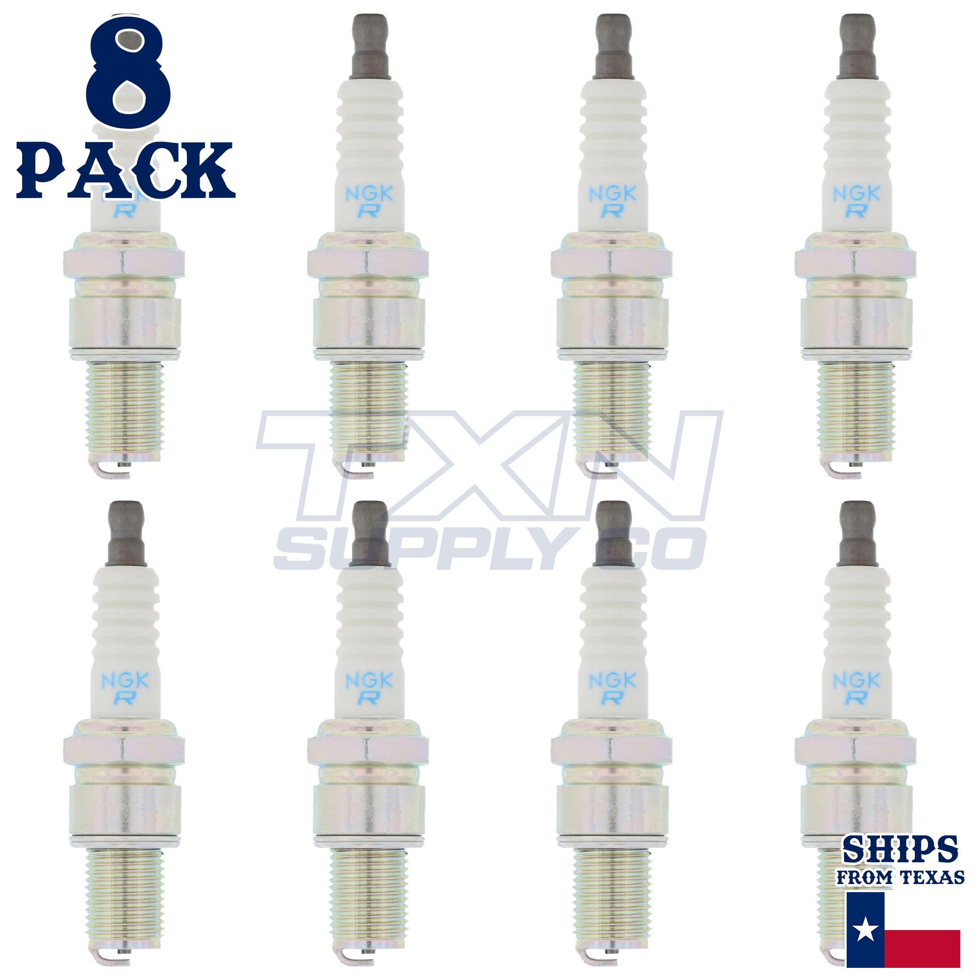 8 Pack NGK 3194 Spark Plugs BR9ES SOLID - Image 2