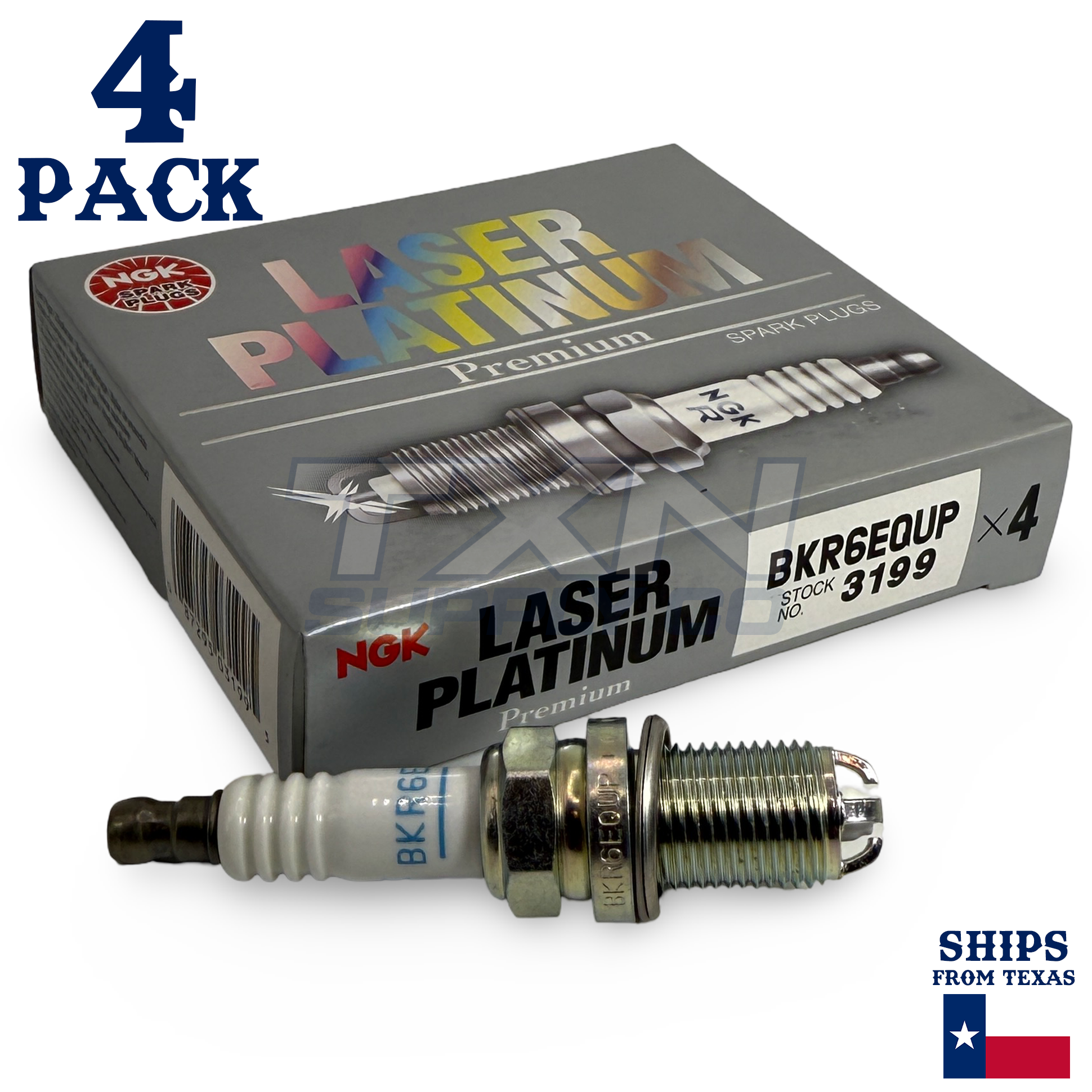 NGK 3199 Spark Plugs 4 Pack - Image 1