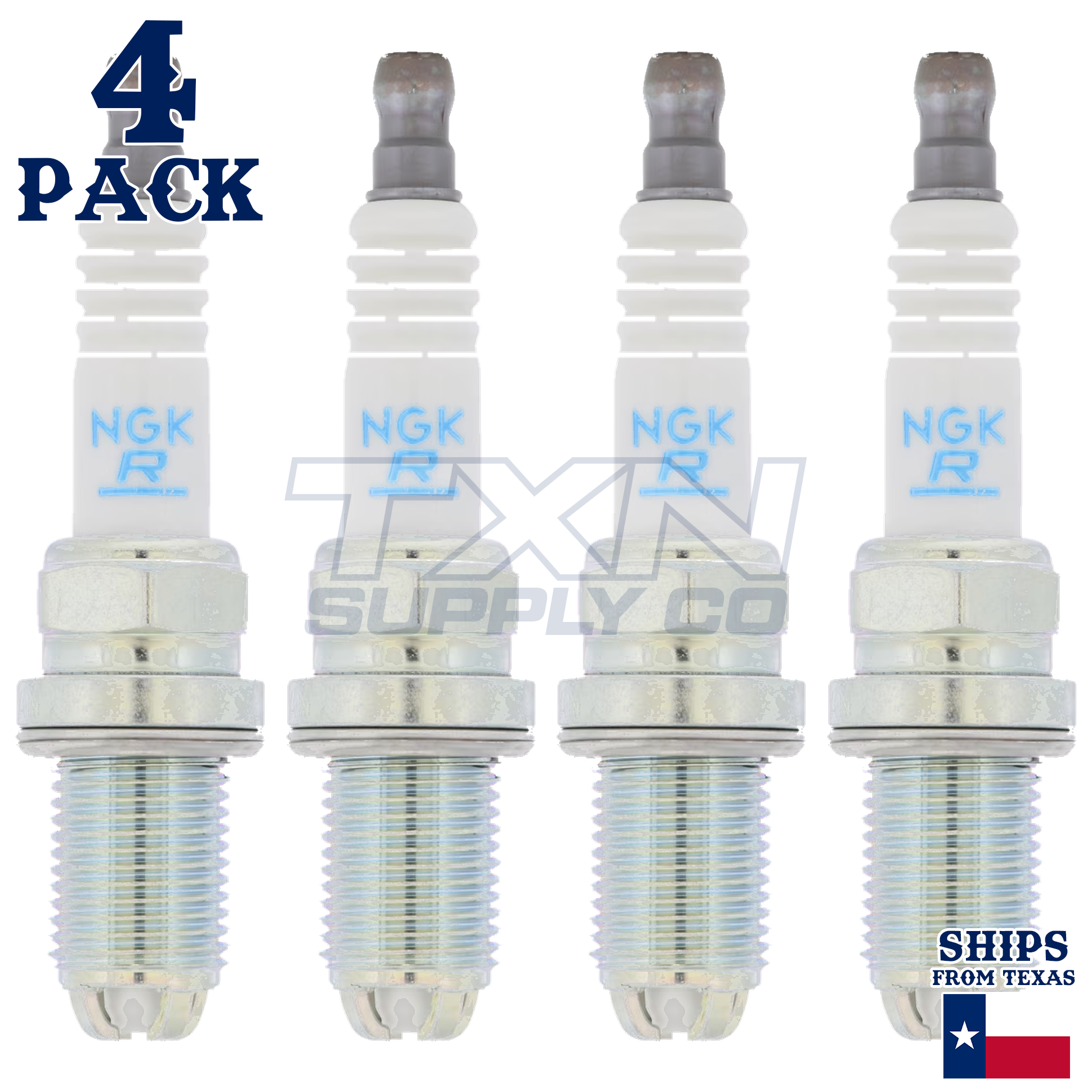4 Pack NGK V-Power 3199 Spark Plugs BKR6EQUP - Image 1