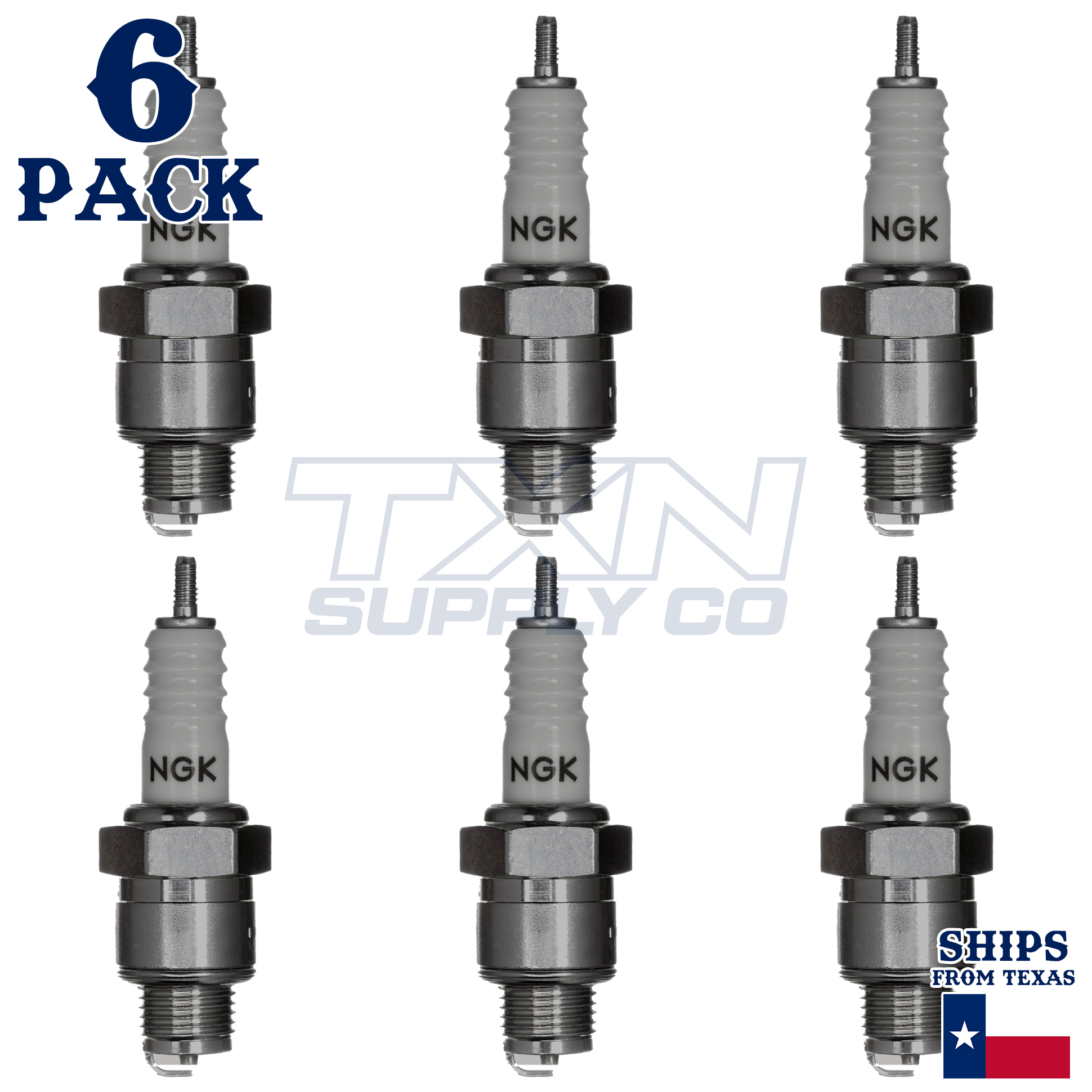 NGK 3212 B-6L Spark Plugs 6 Pack - Image 1