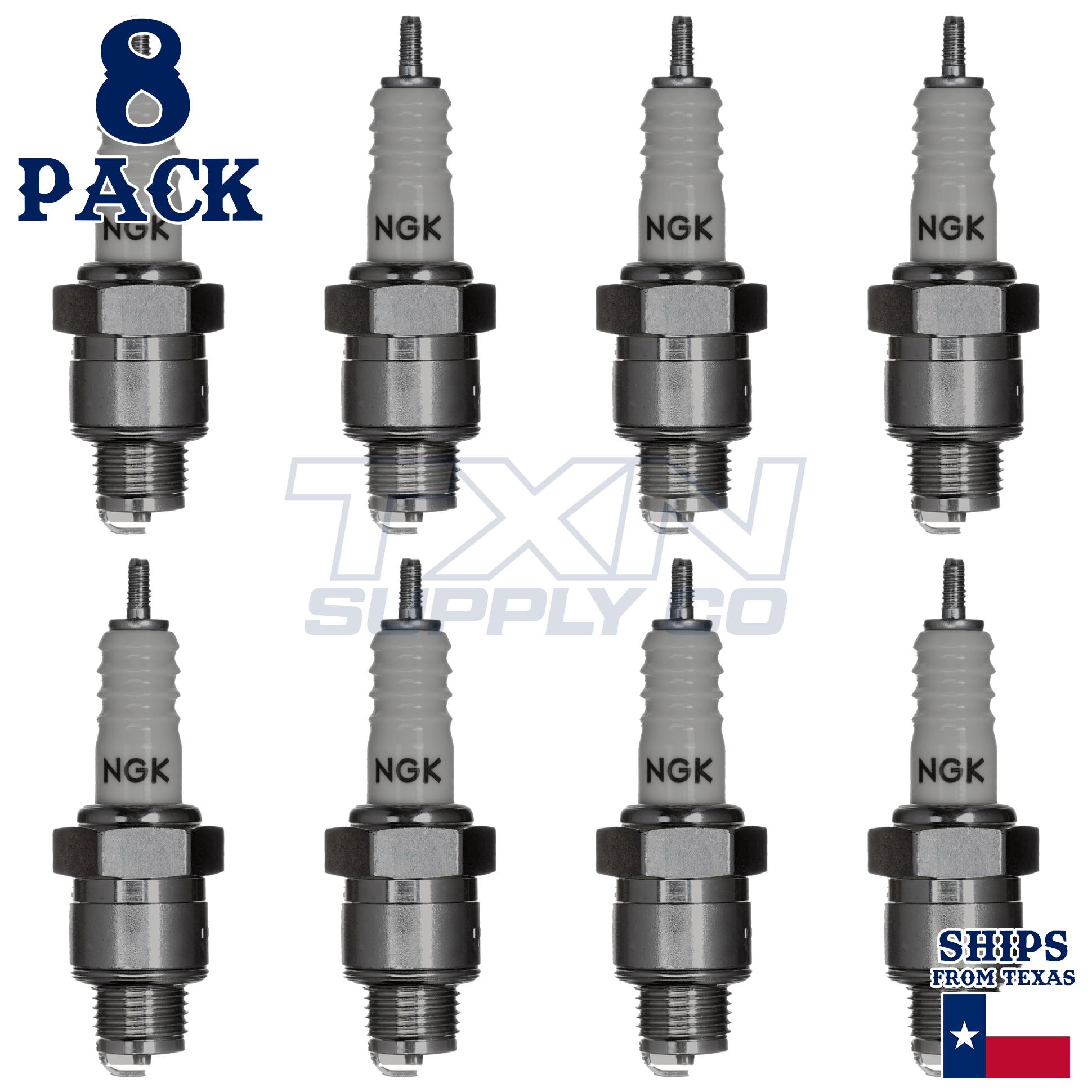 NGK 3212 B-6L Spark Plugs 8 Pack - Image 1