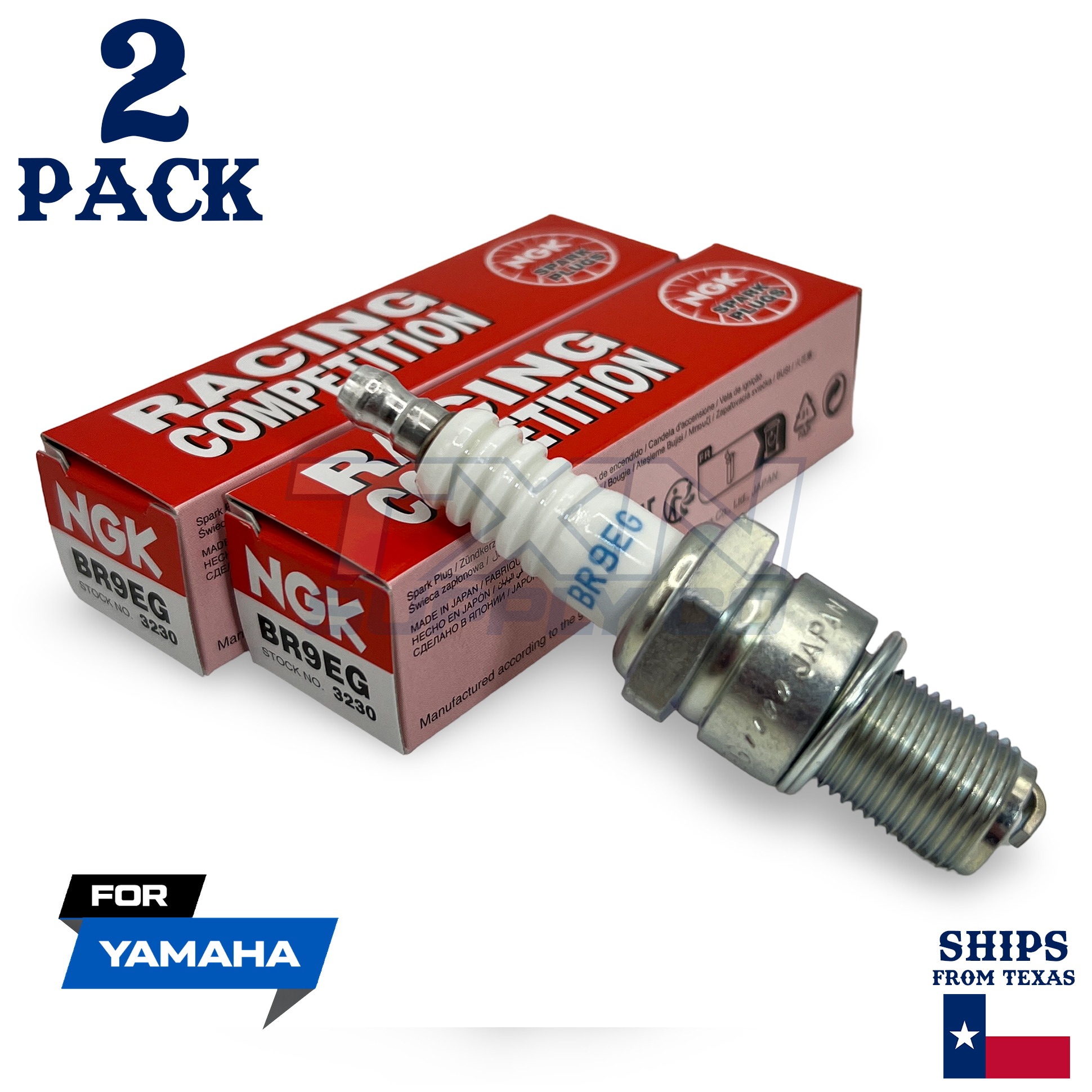 2 NGK Spark Plug - For YZ 125 E Yamaha Motorcycle - Image 1